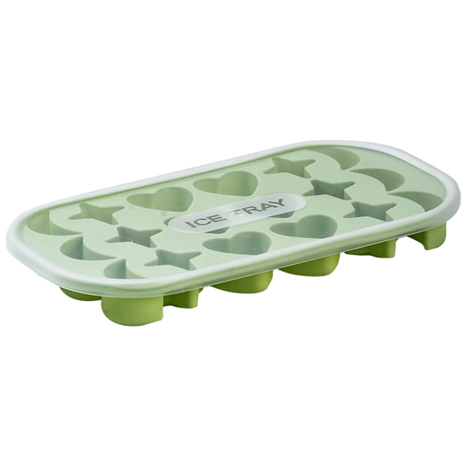 Yiser 18-Cavity Silicone Ice Cube Trays for Freezer - Flexible, Stackable, Easy Release Cocktail Ice Molds (4-Piece Set) - Perfect for Cocktails, Iced Coffee & Party Drinks - Green/Dark Blue/Sky Blue/Pink/Yellow