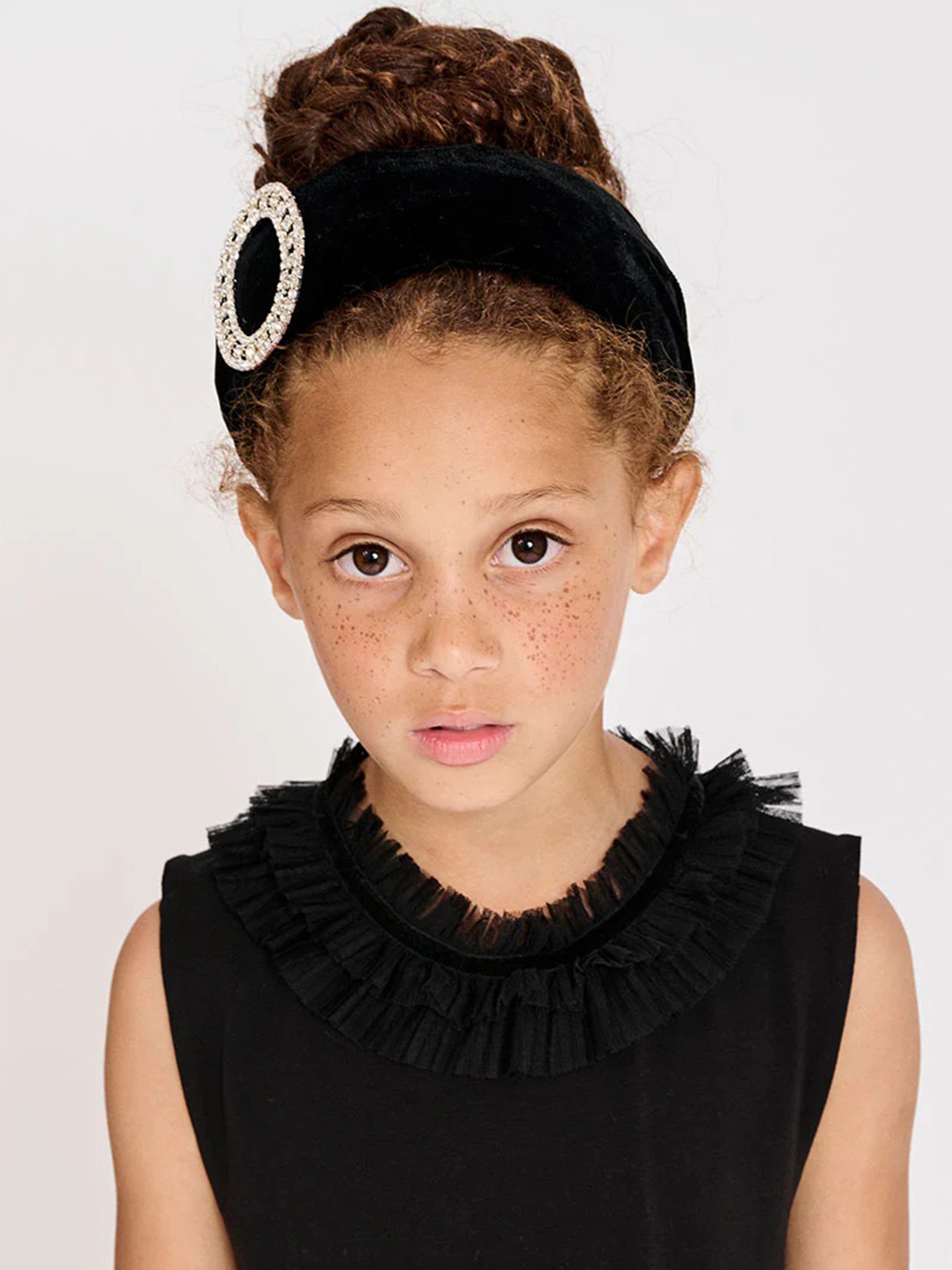Angels Face Girls Gail Headband - Black Hair Accessory for Kids, Toddlers & Teens | Perfect for School, Parties, Sports & Everyday Wear