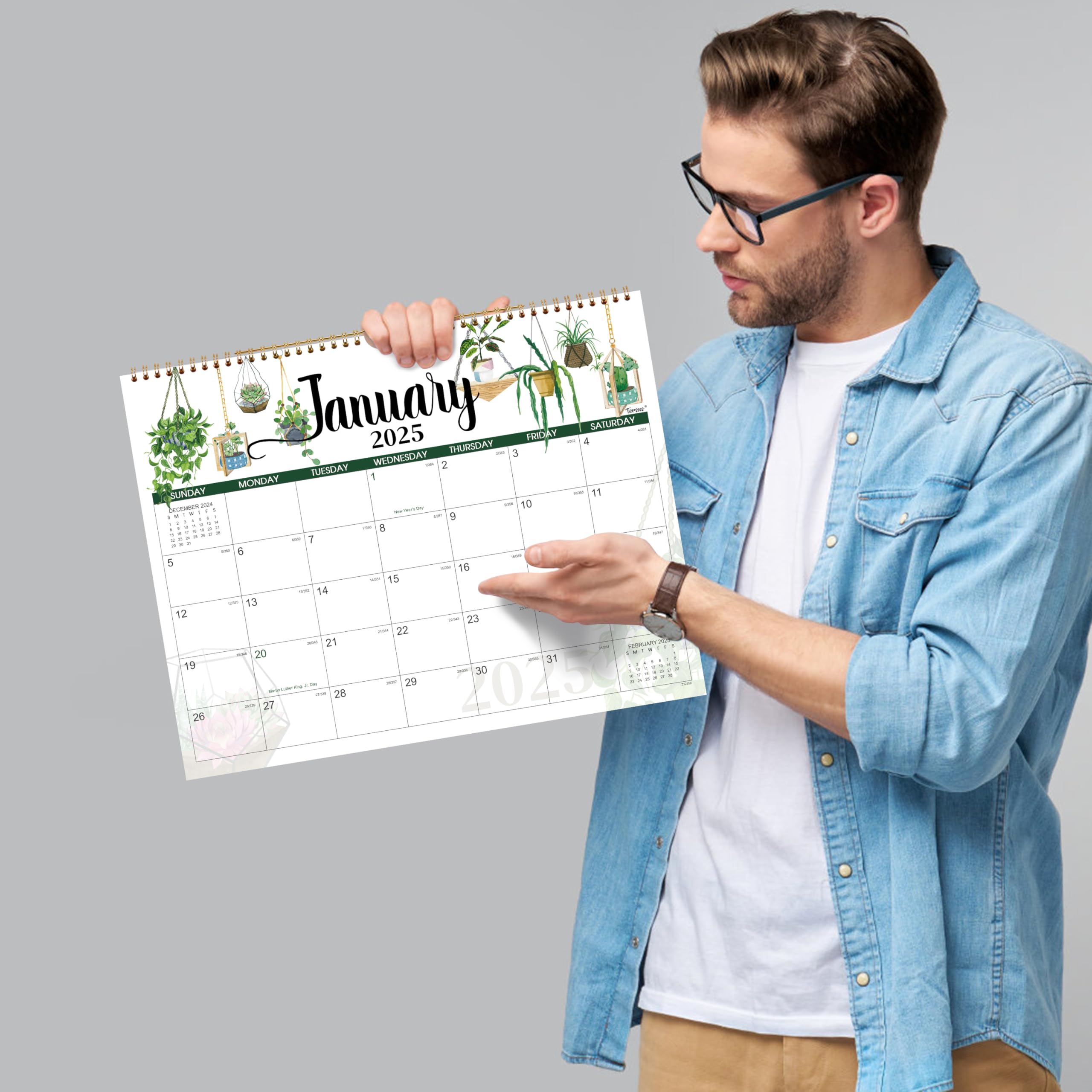 2025 Wall Calendar - 12 Month Large Format Planner (14.8