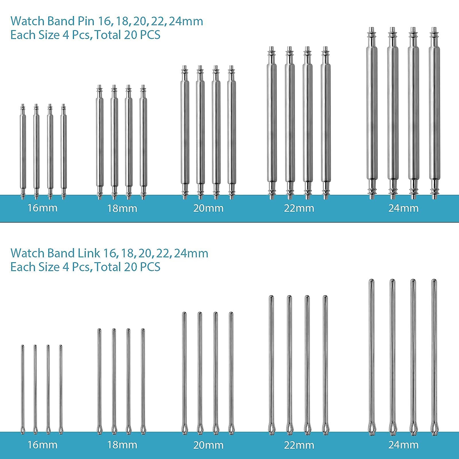 Sandein 58PCS Professional Watch Band Repair Kit - Watch Strap Replacement Tool Set with Link Pins Remover, Dual Head Hammer & Fixed Seat Tool, Spring Bar Tool - Perfect for Watch Repair, Maintenance & DIY Projects at Home or Jewelry Shop (Includes Black Zipper Bag)