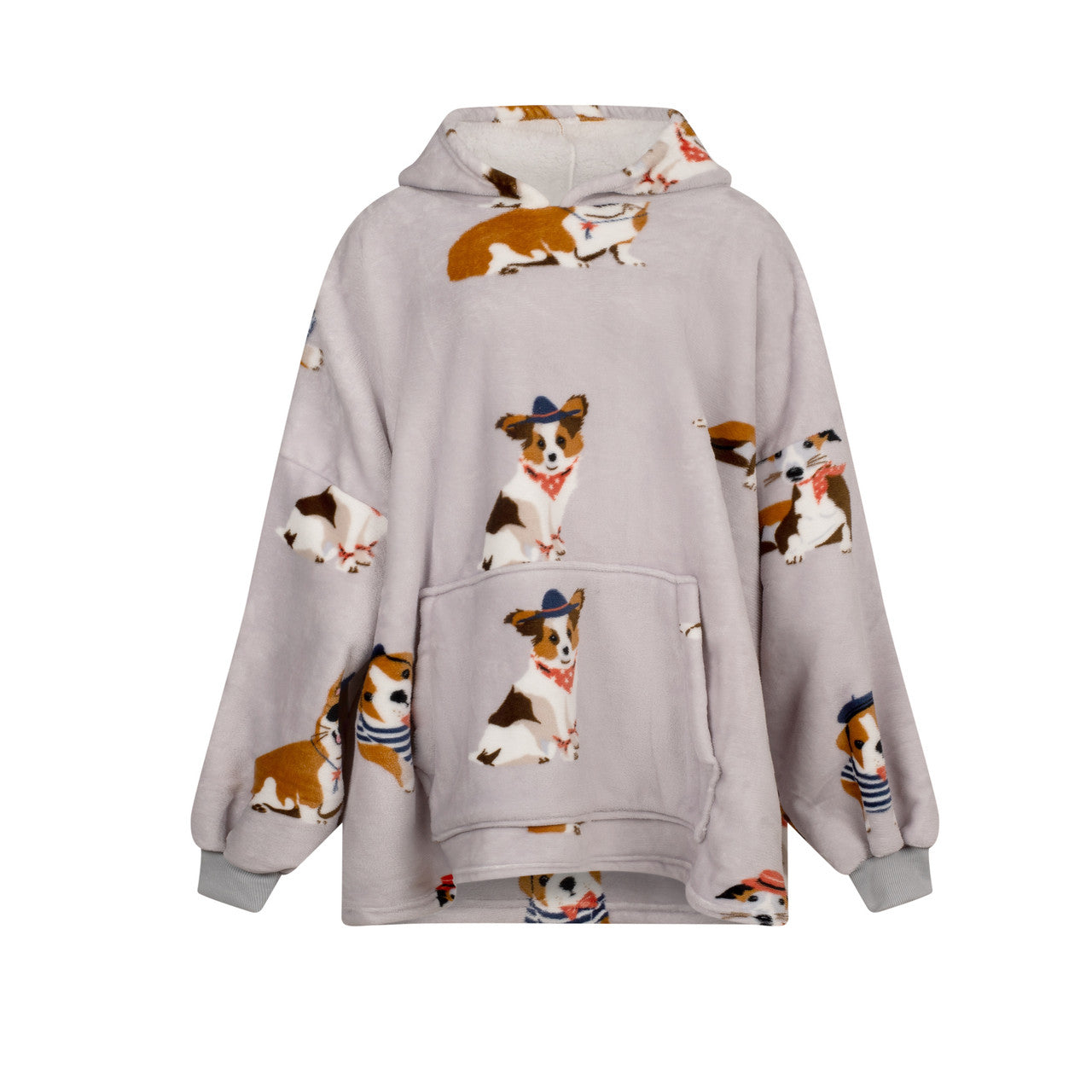 Cozy Poochies Fleece Oversized Blanket Hoodie for Women & Men - Soft Sherpa Lined Wearable Blanket with Pockets - Perfect for Lounging, Netflix Nights & Outdoor Camping