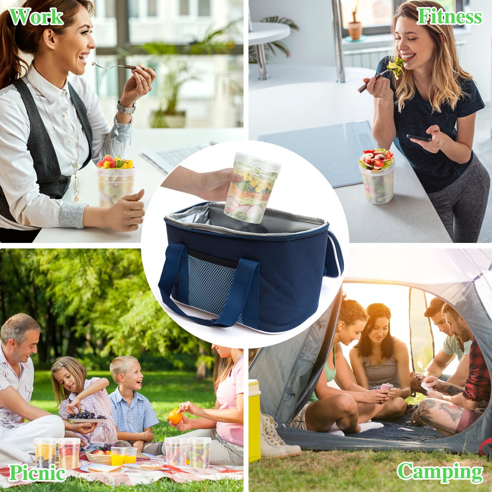 32 oz - 12 Pack BPA-Free Reusable Food Storage Containers with Lids | Leak Proof, Stackable, Microwave & Dishwasher Safe | Perfect for Meal Prep, Freezing, Leftovers & Deli Storage