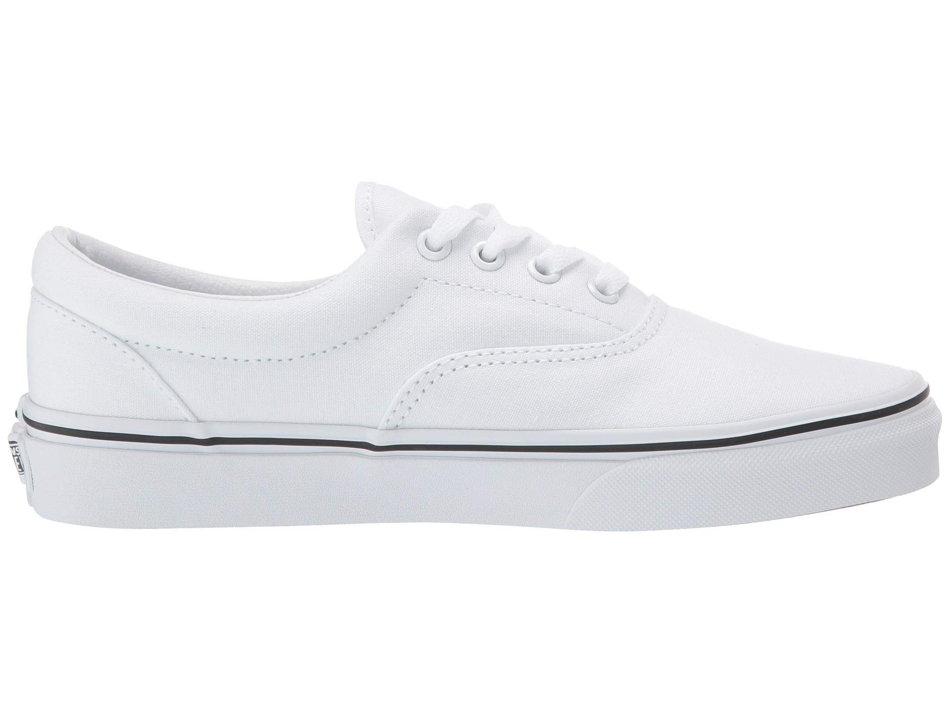 Vans Unisex Era Sneakers - Classic White Canvas Skate Shoes for Men & Women, Size 6.5 | Comfortable Casual Wear for Street Style, Skateboarding & Everyday Outfits