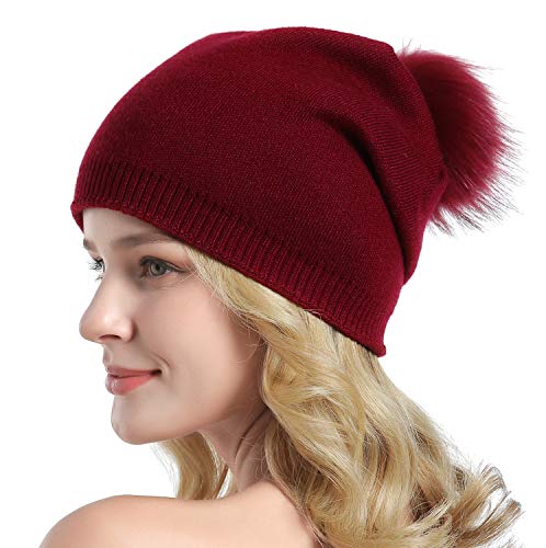 Luxury Cashmere Knit Wool Beanie for Men & Women - Soft Winter Warm Hat for Cold Weather - Perfect for Skiing, Hiking, and Outdoor Activities