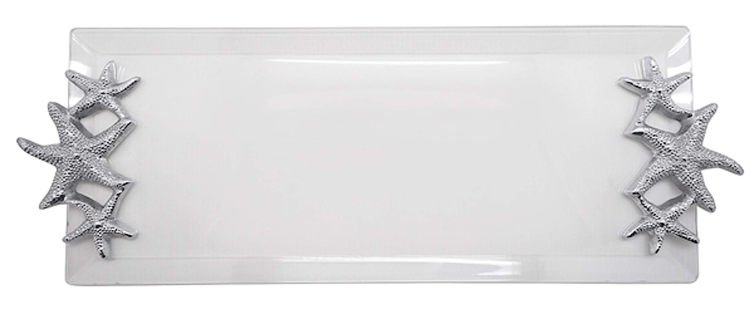 Silver Mariposa Seaside Tray - Perfect for Beachside Dining & Decor