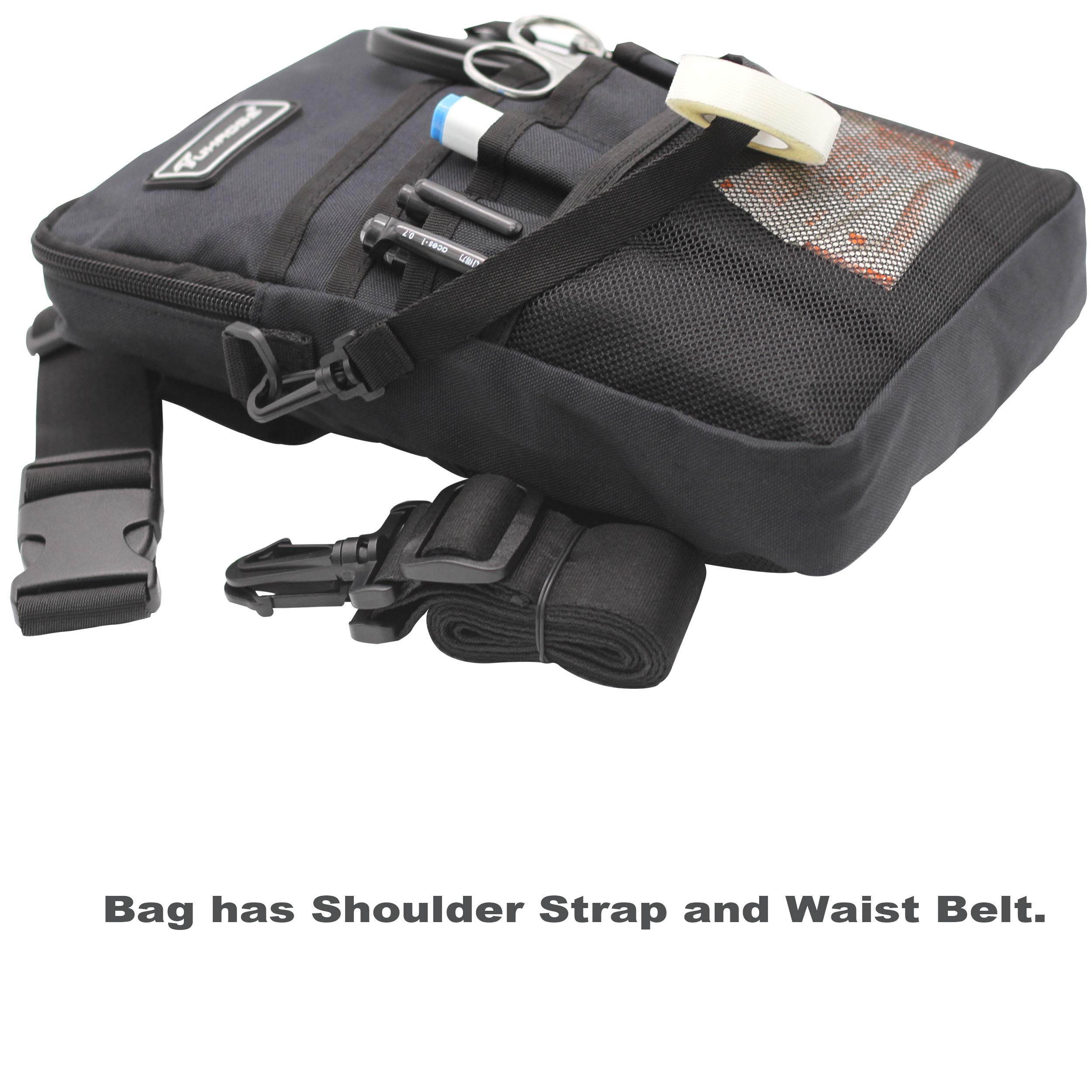 Tuhaoge Multifunctional Nurse Storage Bag - Practical Waist Pouch with Multiple Pockets for Medical Supplies (Black) | Perfect for Nurses, Doctors & Healthcare Professionals On-The-Go