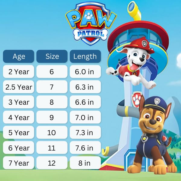 Paw Patrol Boys Sneakers for Toddlers & Little Kids - Lightweight Comfortable Shoes for Playtime, School & Outdoor Activities
