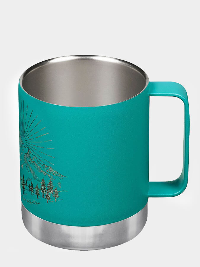 Klean Kanteen 12oz (355ml) Insulated Stainless Steel Travel Mug - Leak Proof Camping Coffee Tumbler for Hot & Cold Beverages - Perfect for Hiking, Camping, Office and Outdoor Adventures