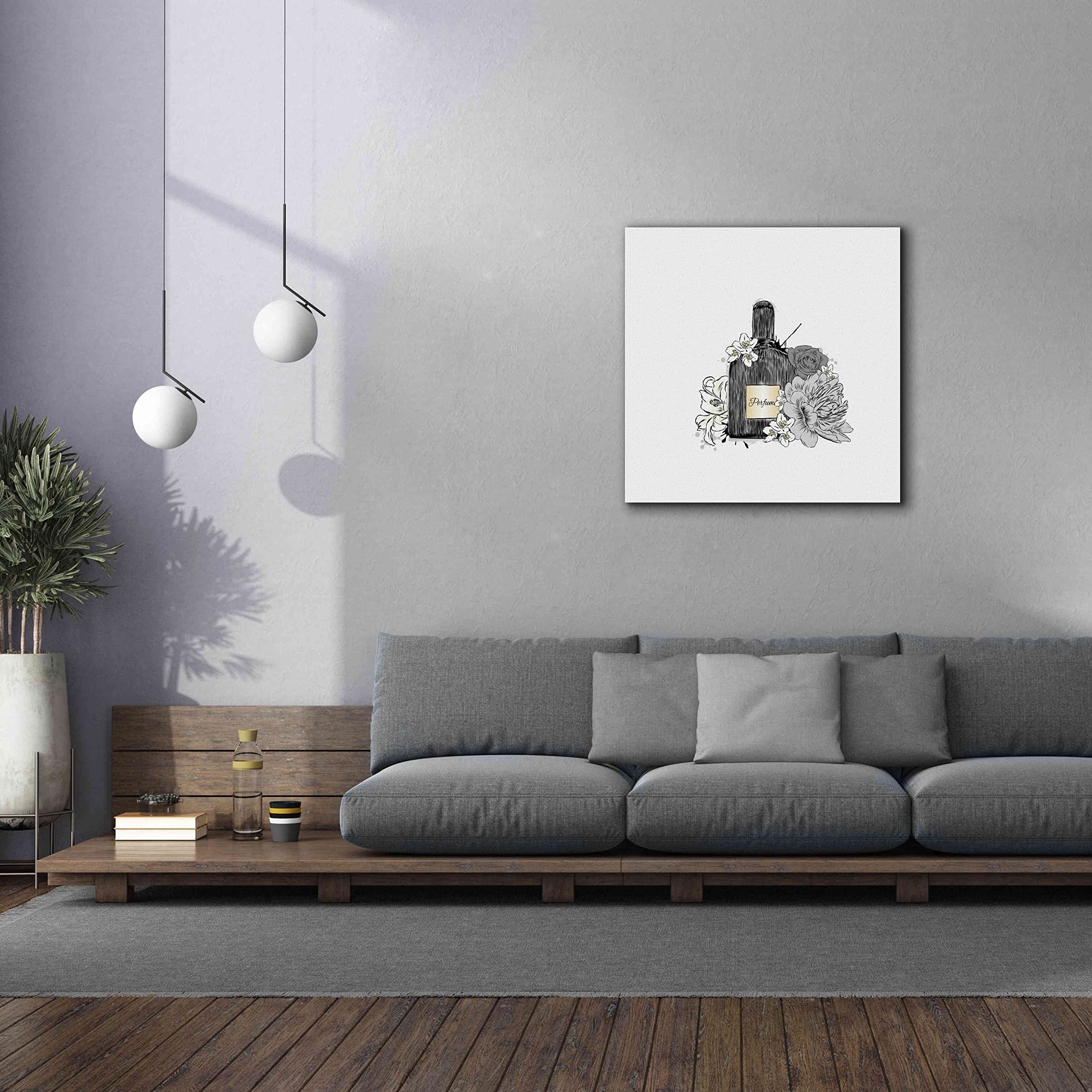 Incado Epic Graffiti 'Perfume IV' Giclee Canvas Wall Art - 37x37 Inches Modern Home Decor for Living Room, Bedroom & Office