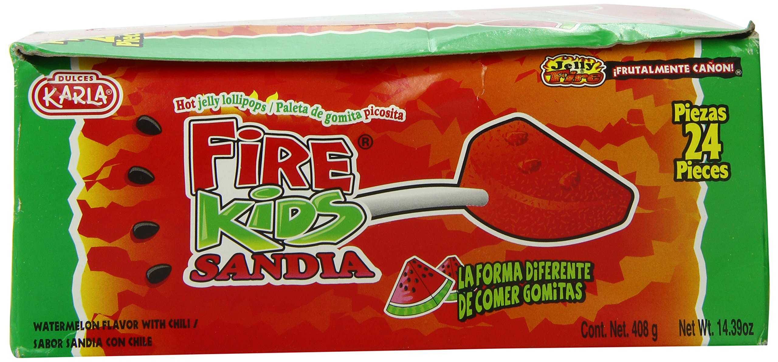 Karla Fire Sandia Gummy Candy - 0.59oz (Pack of 24) | Spicy Watermelon Flavored Chewy Candy | Perfect for Parties, Snacking & Gifts