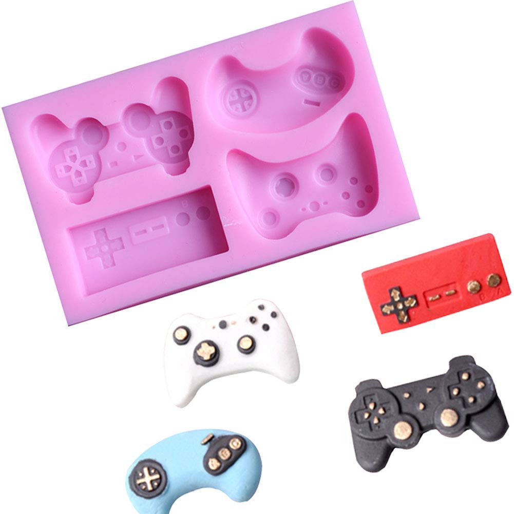 3D Game Controller Fondant Molds - Non-Stick Food Grade Silicone Baking Molds for Cupcakes, Candy, Chocolate & Resin Clay - DIY Cake Decorating Tools (Perfect for Birthday Parties, Gaming Themed Events & Baking Gifts)