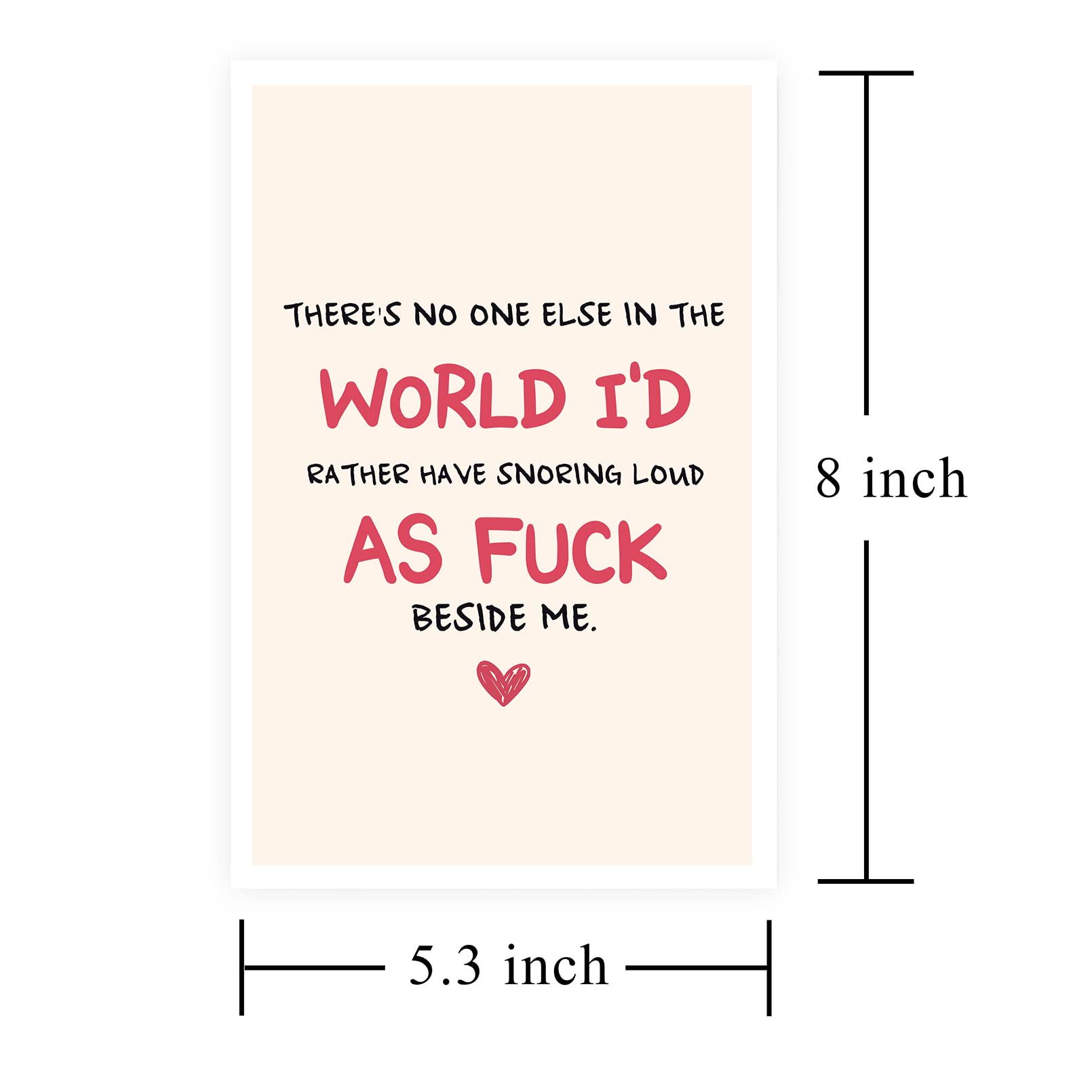 Funny Valentine's Day Card for Husband & Boyfriend - Cute Anniversary Card with Sweet Snoring Loud Message - Romantic Gifts for Him - Perfect for Valentine's, Anniversaries & Special Occasions
