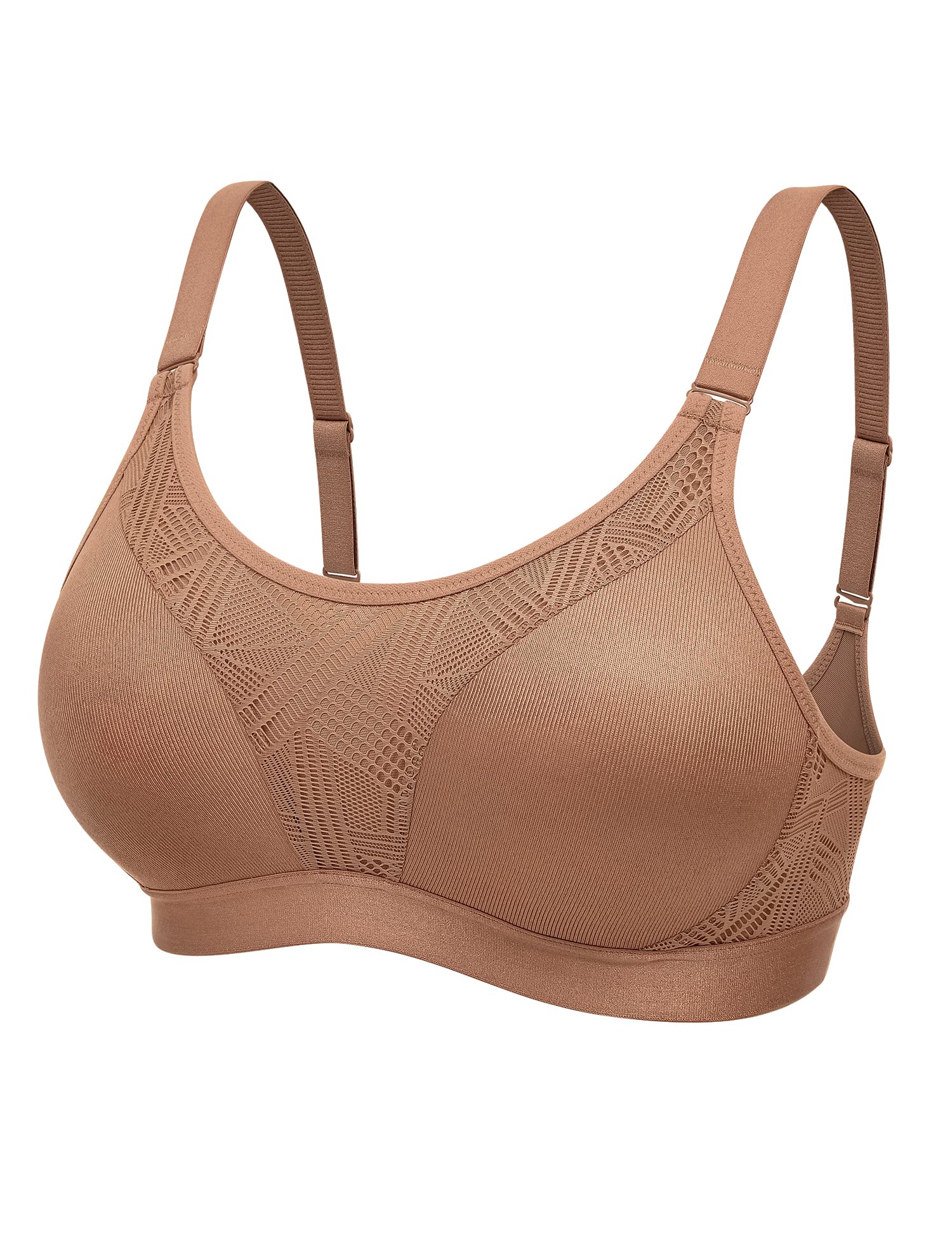 ZeroBound Plus Size Sports Bras - Medium Impact Wirefree for Yoga & Workout