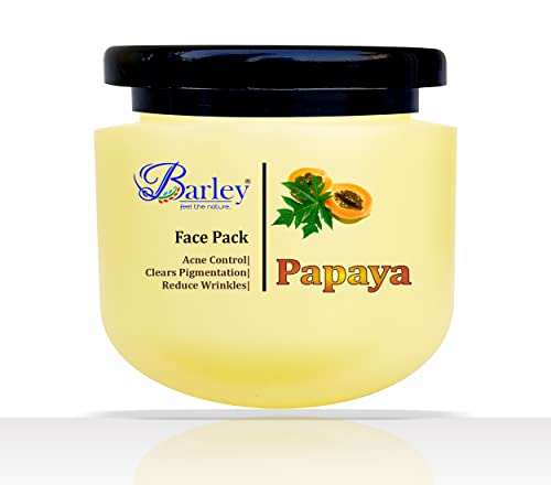 Barley Papaya Face Pack (600g) - Natural Skin Brightening & Exfoliating Mask for Glowing Complexion - Perfect for Daily Skincare & Spa Treatments