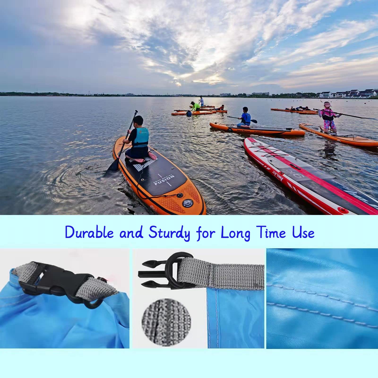 10L/20L/40L/70L Waterproof Dry Bag - Lightweight Canoe & Kayak Storage Sack - Waterproof Dry Sack for Kayaking, Rafting, Boating, Hiking, Camping, Travel & Fishing - Ideal for Outdoor Adventures, Beach Trips & Water Sports (40L, Orange)