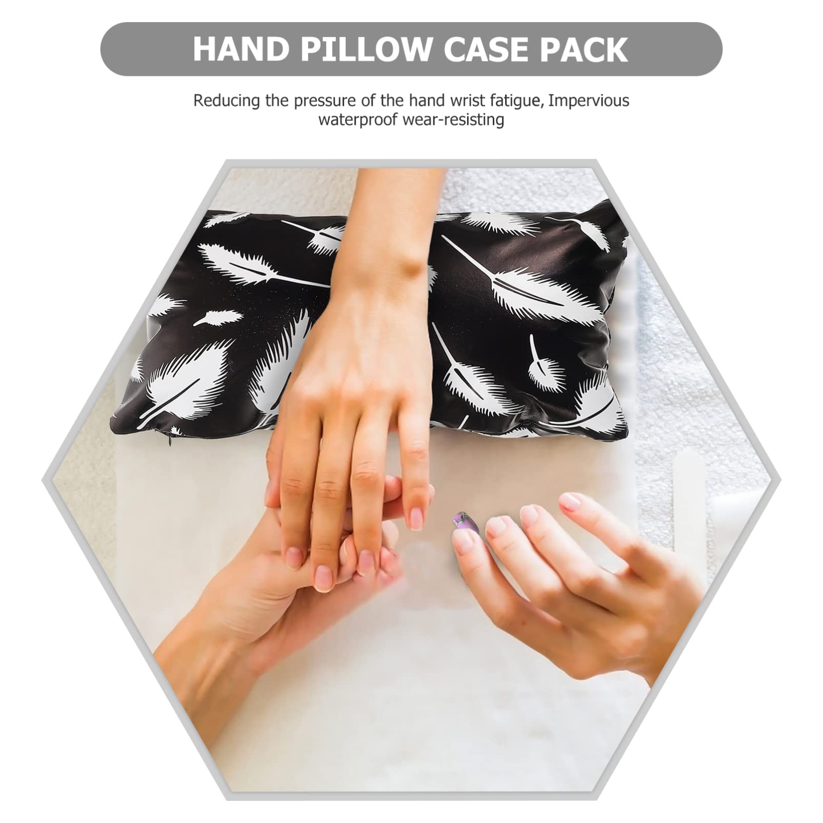 Professional Nail Art Hand Pillow Set - Leather Manicure Mat & PU Sponge Hand Rest for Salon & Home Use | Perfect for Nail Wrist & Arm Support During Manicures, Pedicures & Nail Art Sessions