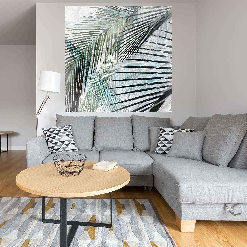 Tropical Breeze Canvas Wall Art - Hand Painted Fine Art Decor for Living Room, Bedroom, Office - 32x32 Inch Ready to Hang Painting - Perfect for Coastal, Beach & Boho Home Decor Styles