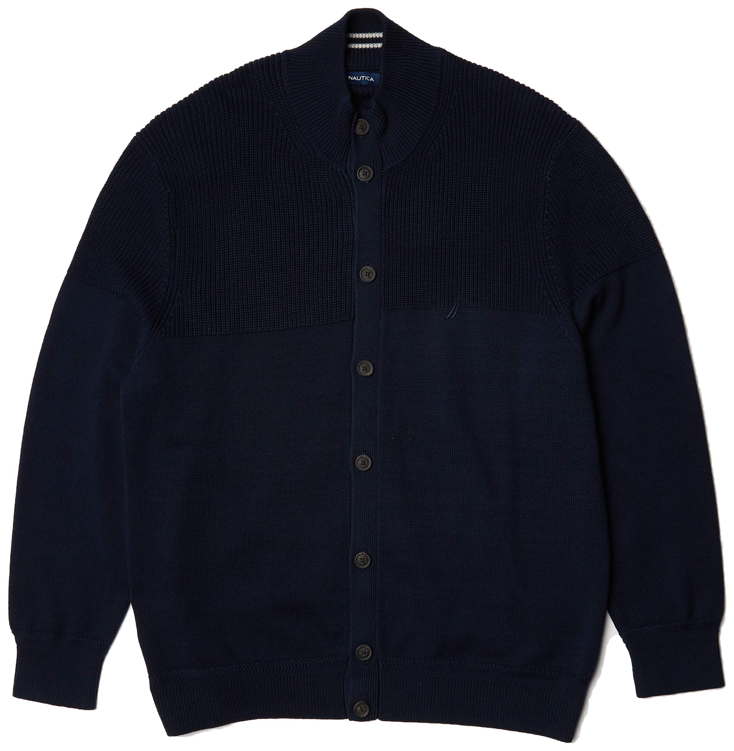 Nautica Men's Big & Tall Classic Fit Knit Cardigan Sweater - Comfortable Casual Wear for Winter & Fall - Perfect for Office, Travel & Outdoor Activities