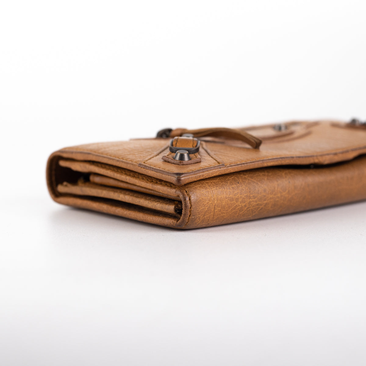Balenciaga City Long Wallet in Dark Beige - Premium Leather Zip Around Wallet for Women - Perfect for Everyday Use, Travel & Business