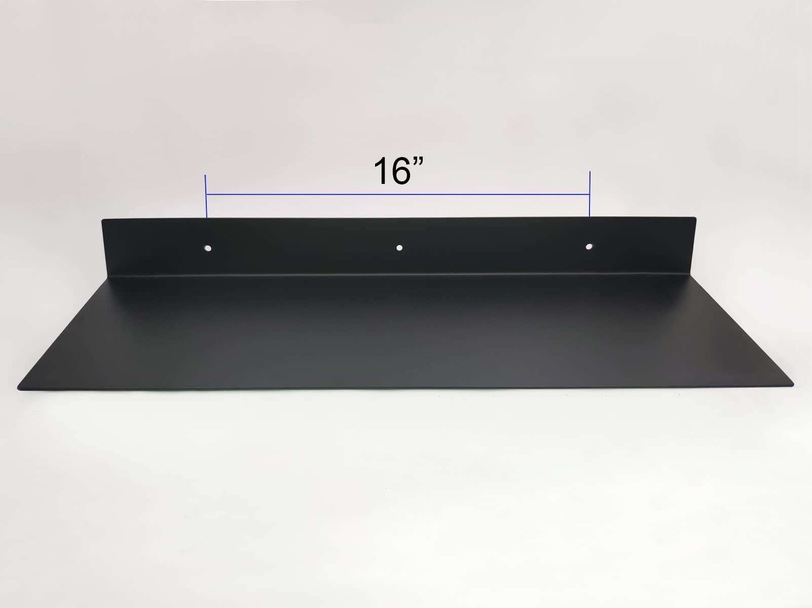 Matte Black Metal Floating Shelf (24