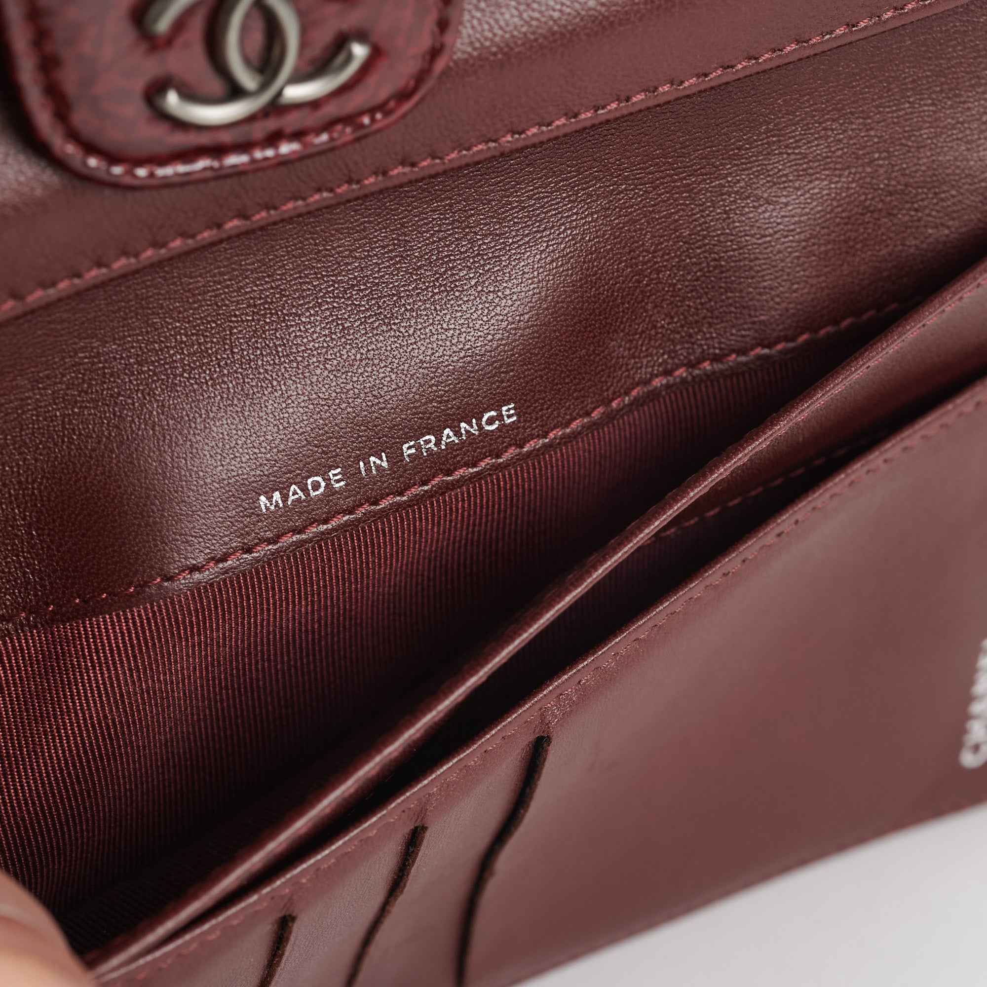 Chanel Long Quilted Patent Leather Burgundy Wallet for Women | Luxury Designer Card Holder & Money Organizer | Perfect for Everyday Use, Travel, and Gifting
