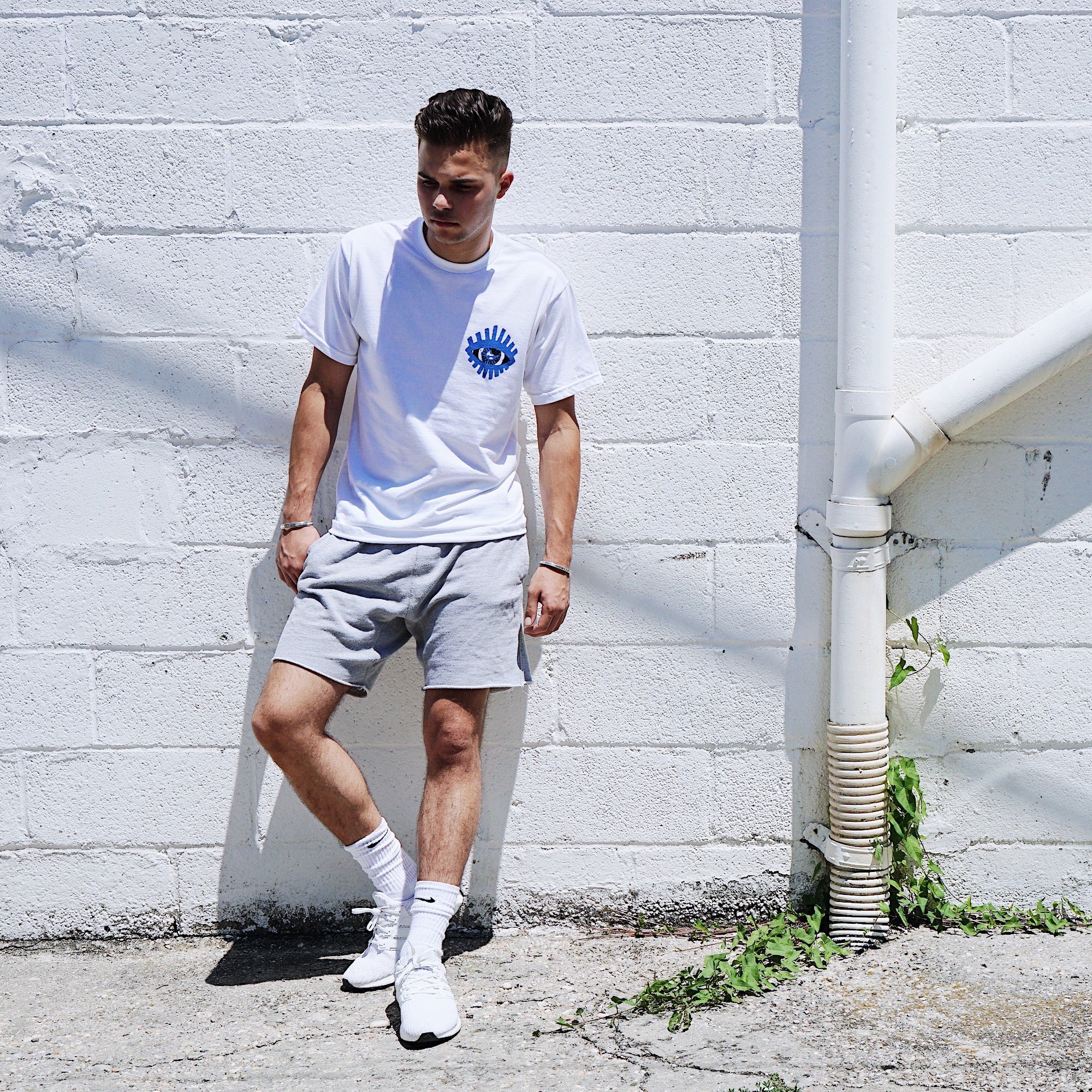 MIDFLD x Geoff Gouveia VISION White Short Sleeve T-Shirt for Men - Graphic Tee with Artistic Design - Perfect for Casual Wear, Street Style & Summer Outfits