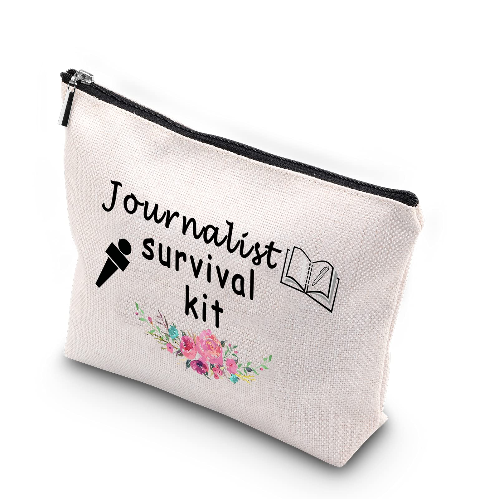 WCGXKO Journalist Survival Kit - Premium Zipper Pouch & Makeup Bag - Perfect Court Reporter Graduation Gift & Journalism Gift - Ideal for Newsroom, Travel, and Professional Use