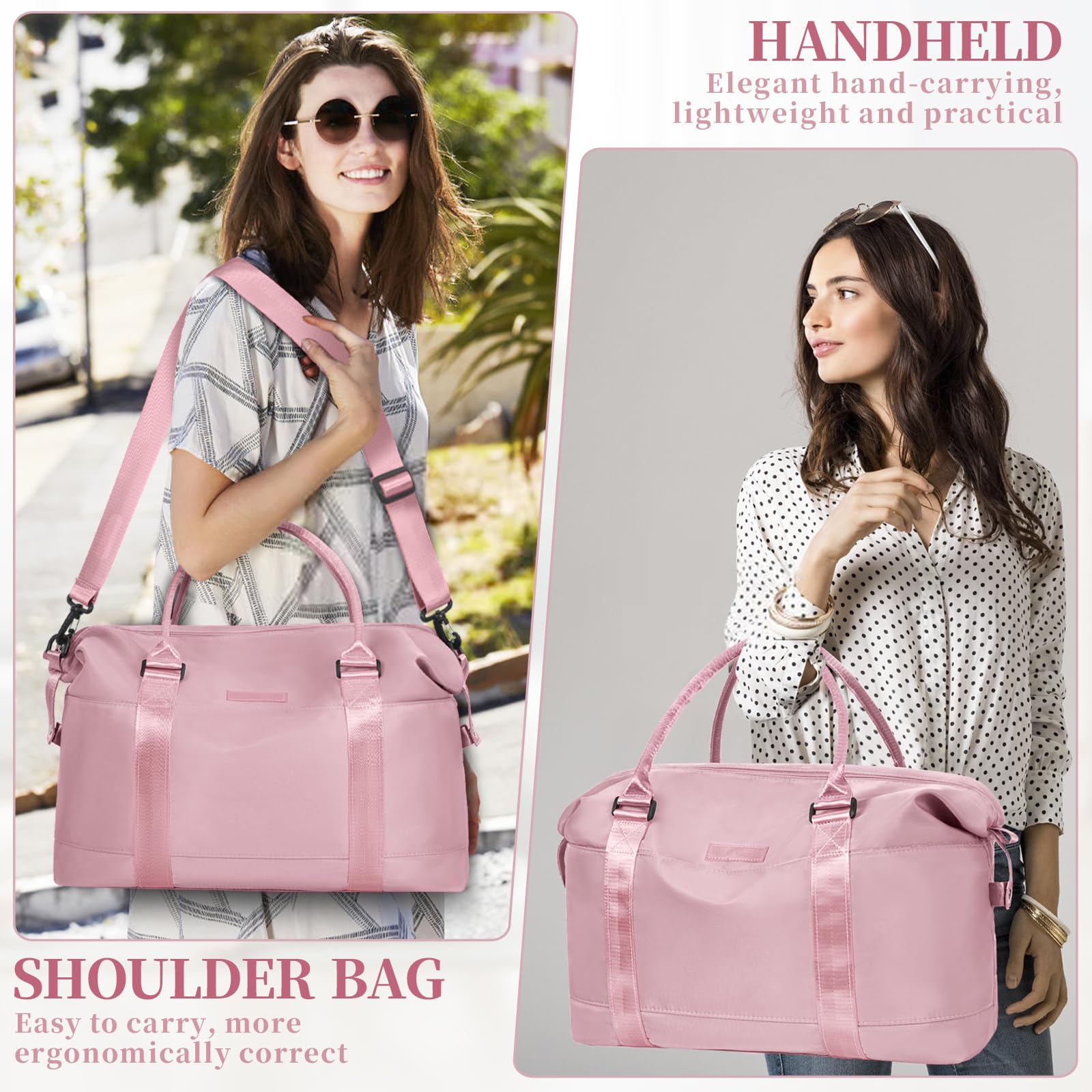 **Waterproof Travel Duffle Bag - Gym Weekender Overnight Tote with Luggage Sleeve & Wet Pocket - Perfect for Labor, Delivery, Hospital & Outdoor Adventures**