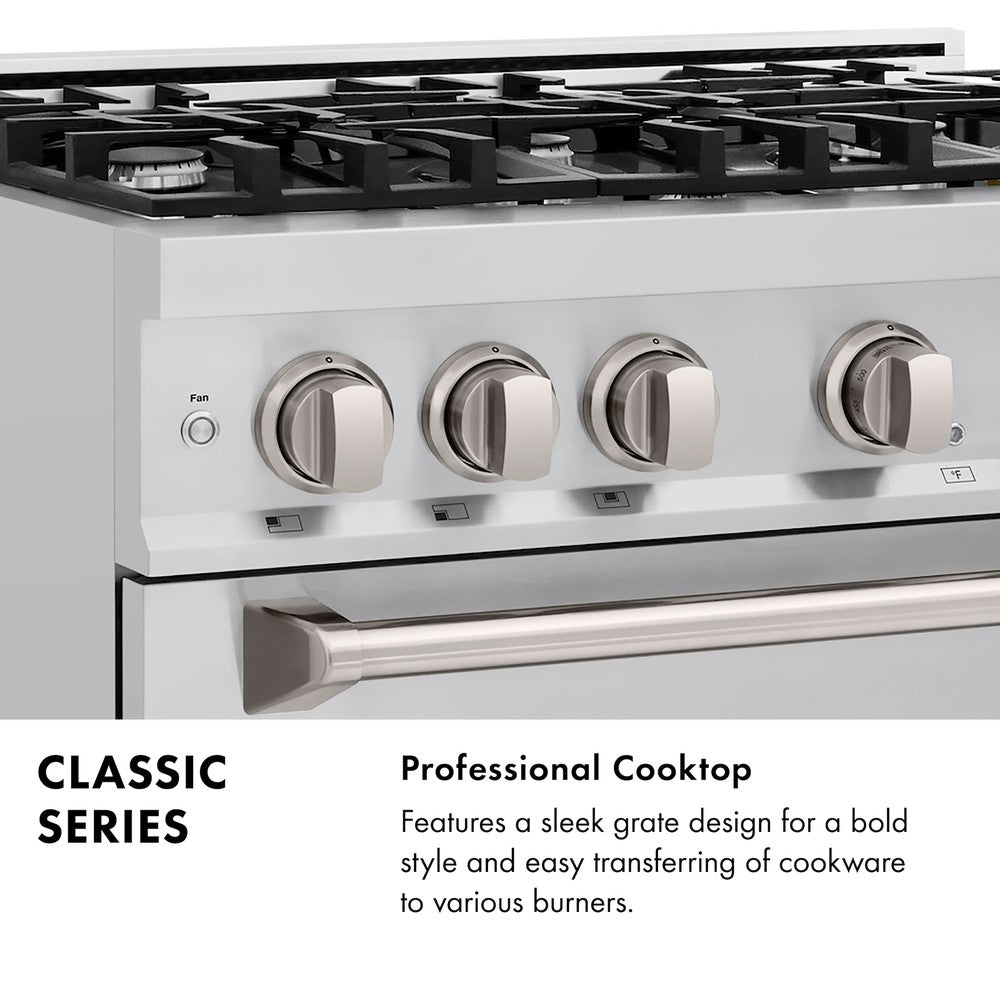 ZLINE 48 Inch 6.7 Cu Ft Stainless Steel Dual Fuel Range - 8 Burner Gas Cooktop & Classic Double Oven (CDR48) | Perfect for Large Kitchens, Holiday Cooking & Professional Chefs