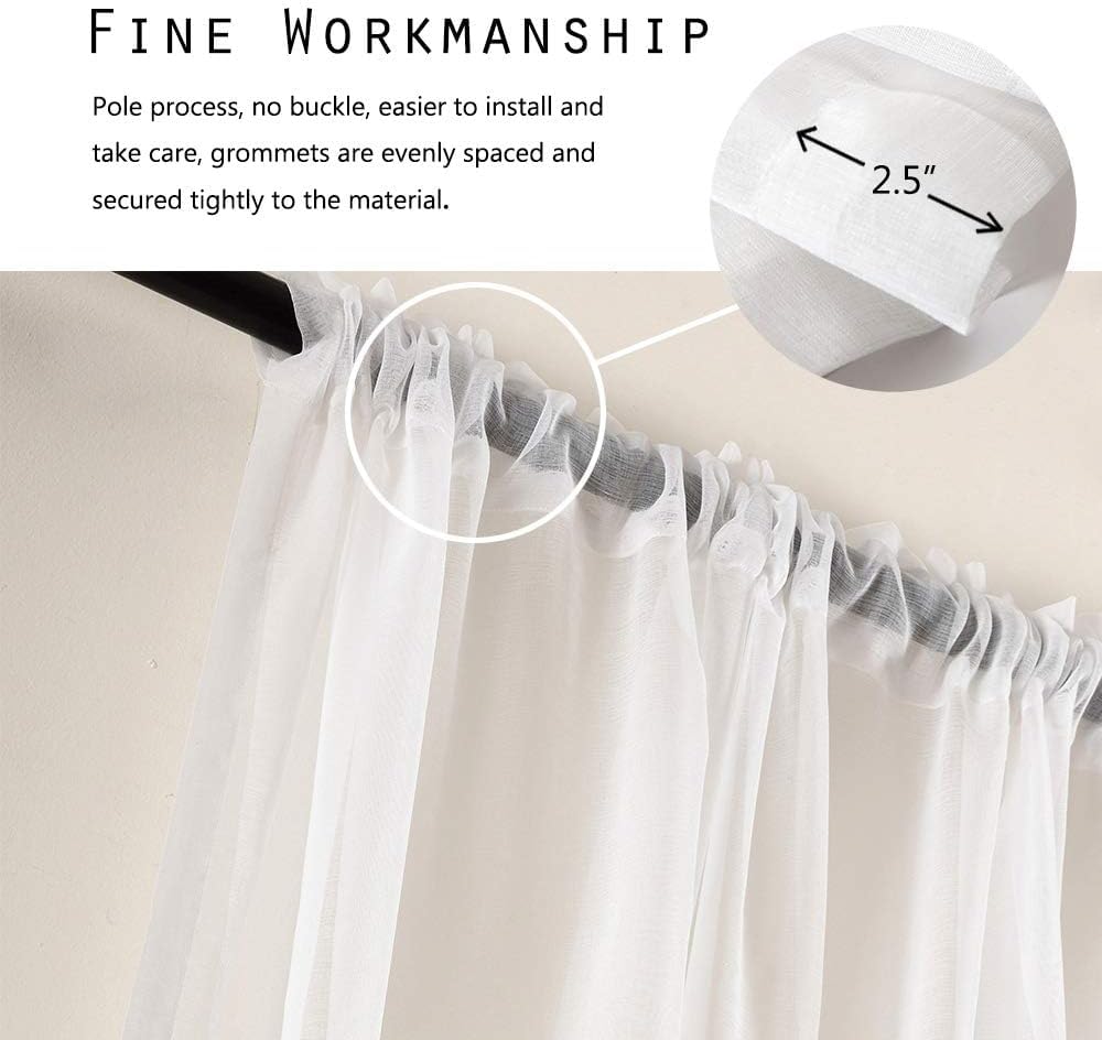 Dreaming Casa White Sheer Curtains - 2 Panels, 52