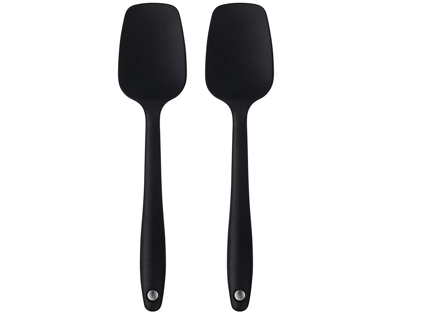 Premium Silicone Spatula Set - 2 Pack Heat Resistant 480°F Non-Stick Kitchen Utensils for Baking, Cooking & Mixing - Flexible Scrapers with 28cm Handle - Perfect for Cake Decorating, Cookie Dough & Pancake Flipping