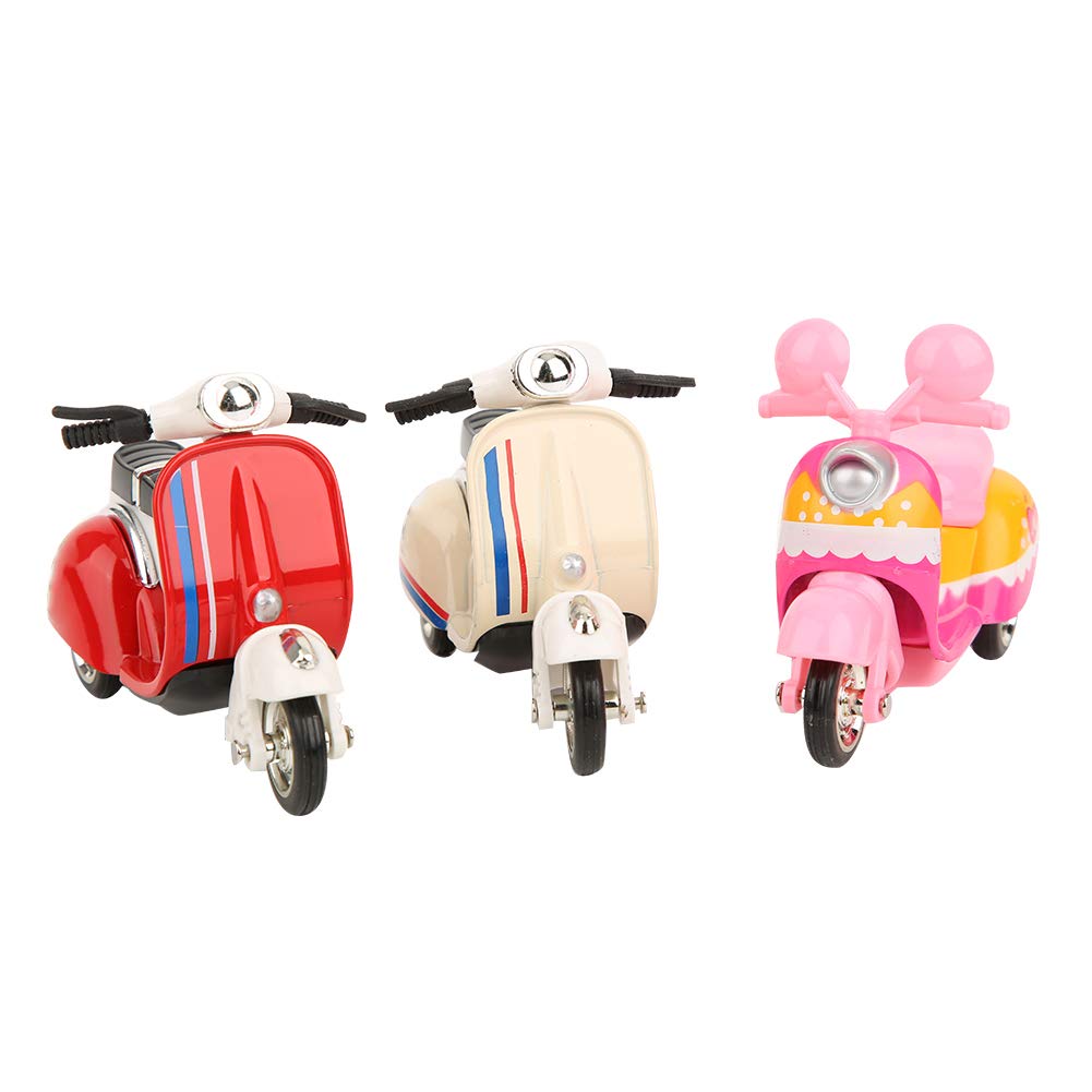 Restokki 3-Piece Alloy Motorcycle Toy Set - Miniature Pull Back Motorbike Toys for Kids, Realistic Simulation Vehicles for Boys & Girls - Perfect for Playtime, Birthday Gifts & Collectors Display