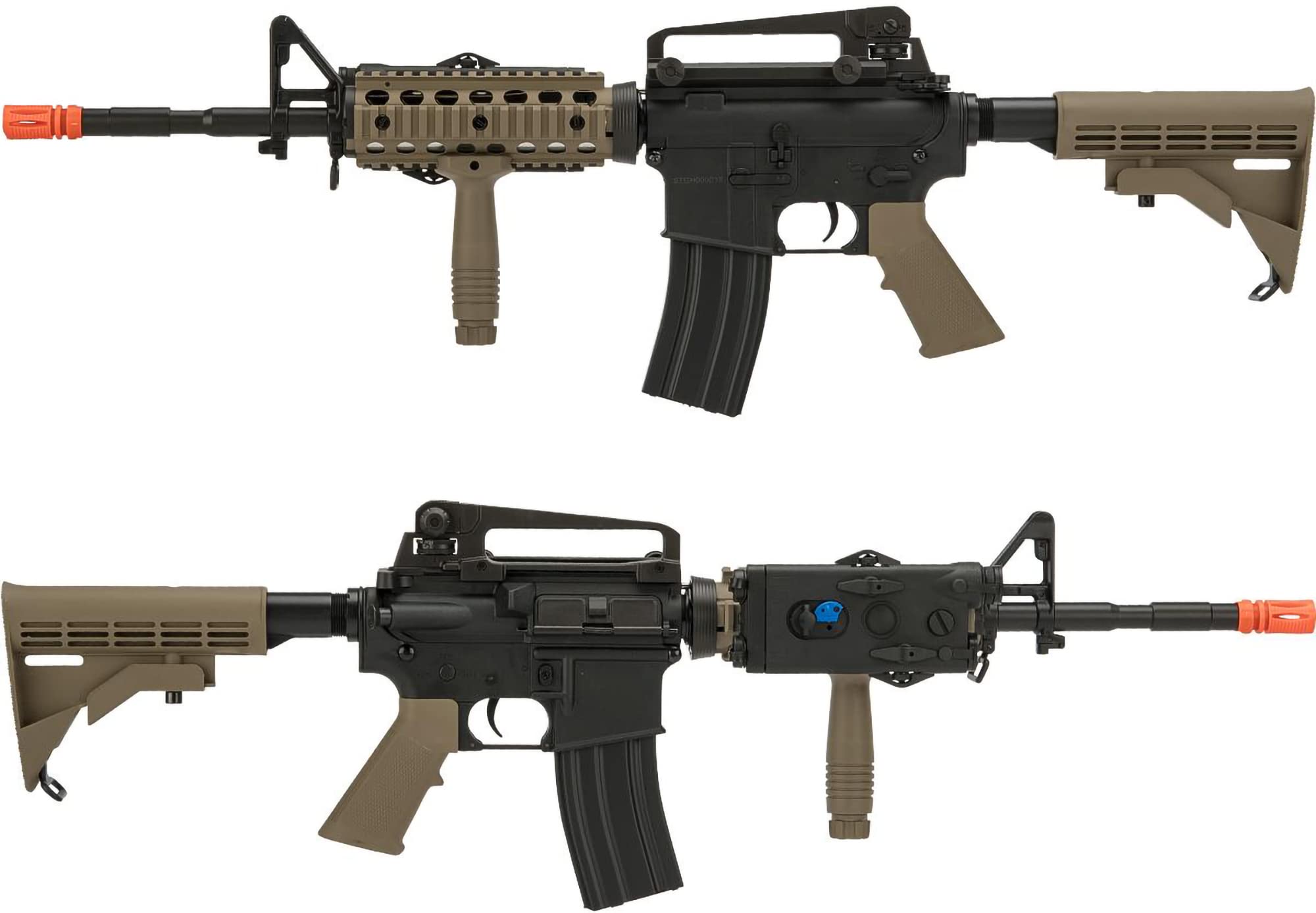 CYMA Sport Airsoft M4A1 RIS AEG Rifle with Lipo Ready Gearbox - Tan | High Performance Airsoft Gun for Tactical Training & Outdoor Games