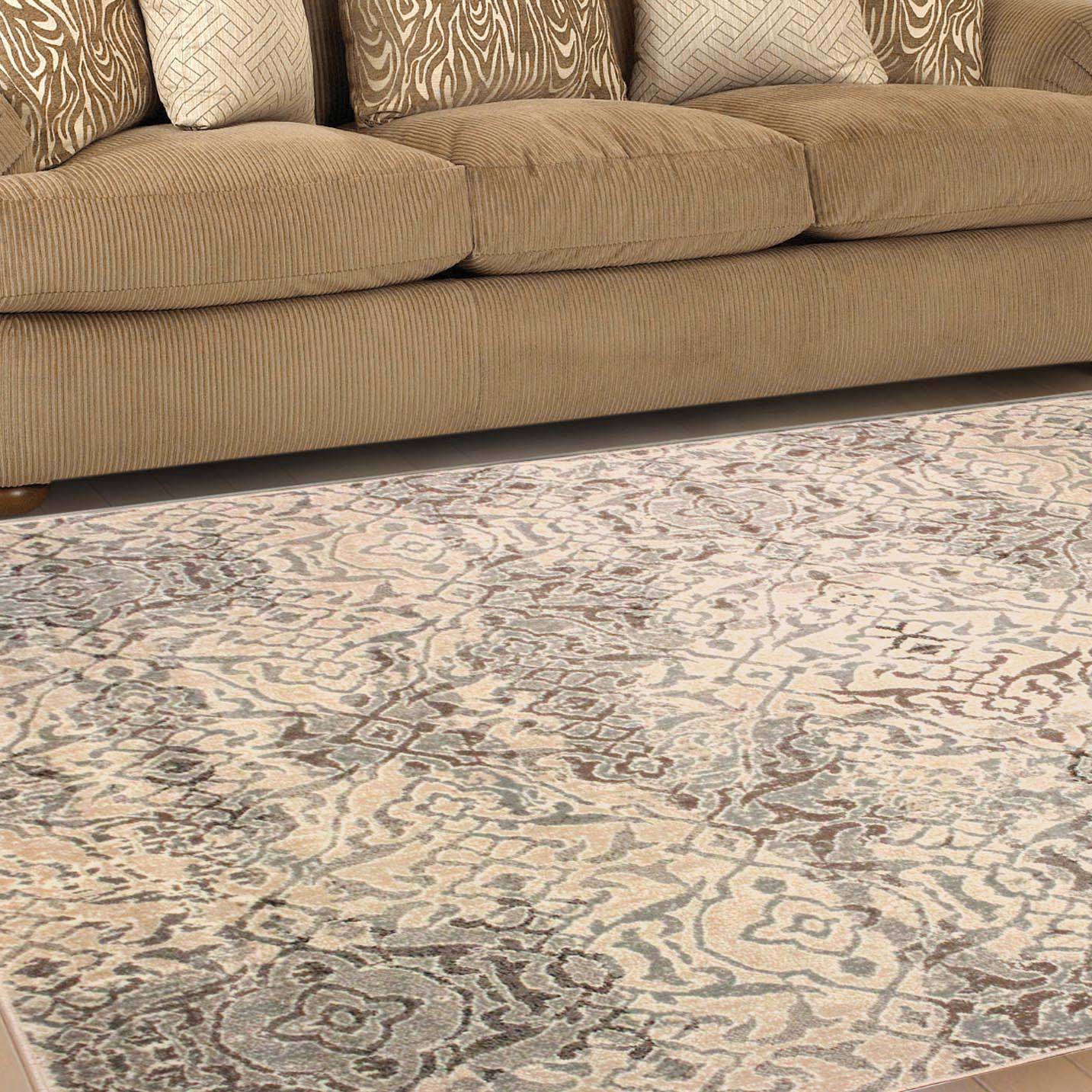 Premium Corbin Damask Traditional Indoor Area Rug - Soft & Durable Non-Slip Living Room Carpet for Home Decor | Perfect for Bedroom, Dining Room & Office