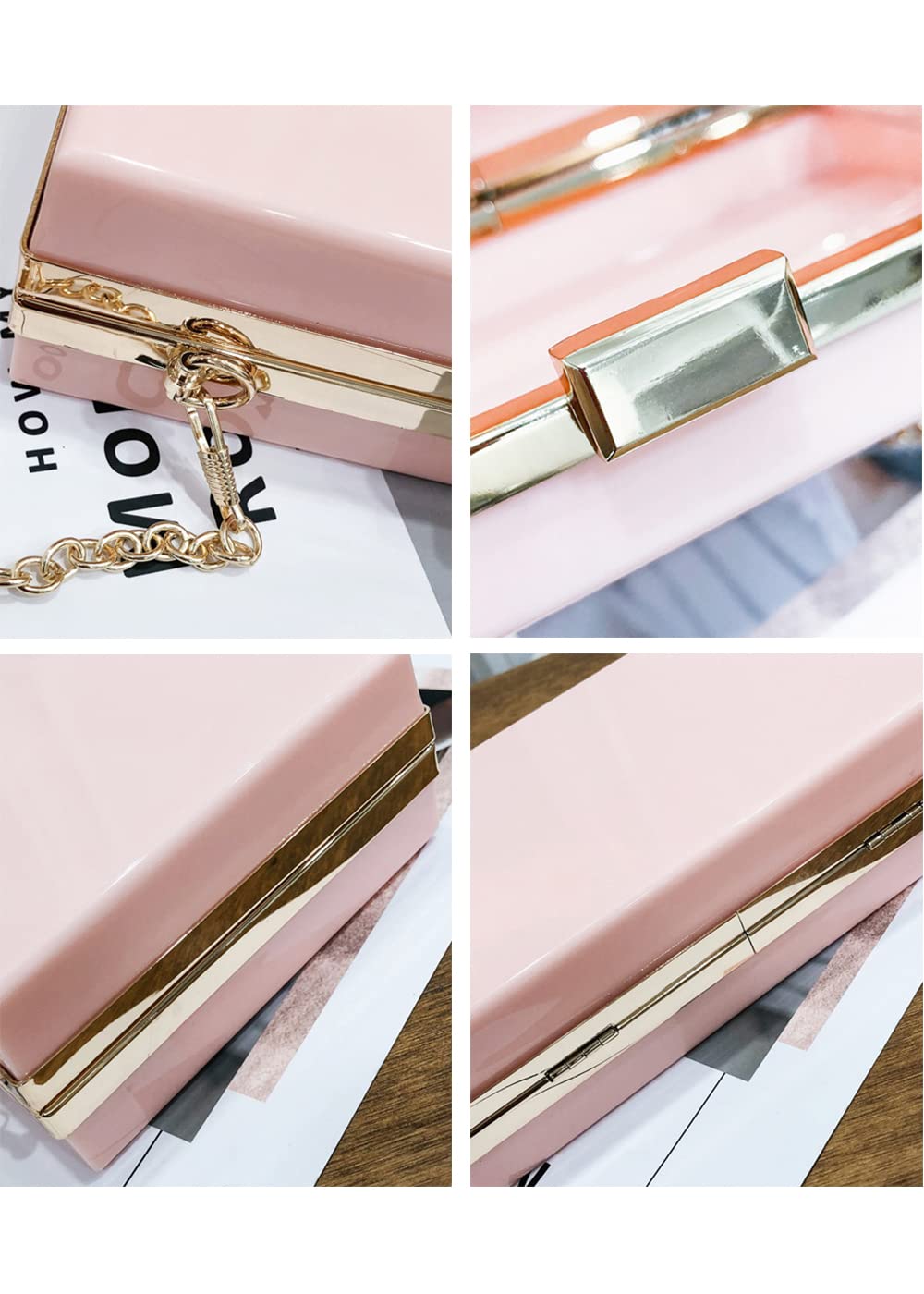 Stylish Women's Evening Clutch Bag - Clear Acrylic Shoulder Purse with Chain Strap for Parties, Weddings & Special Occasions