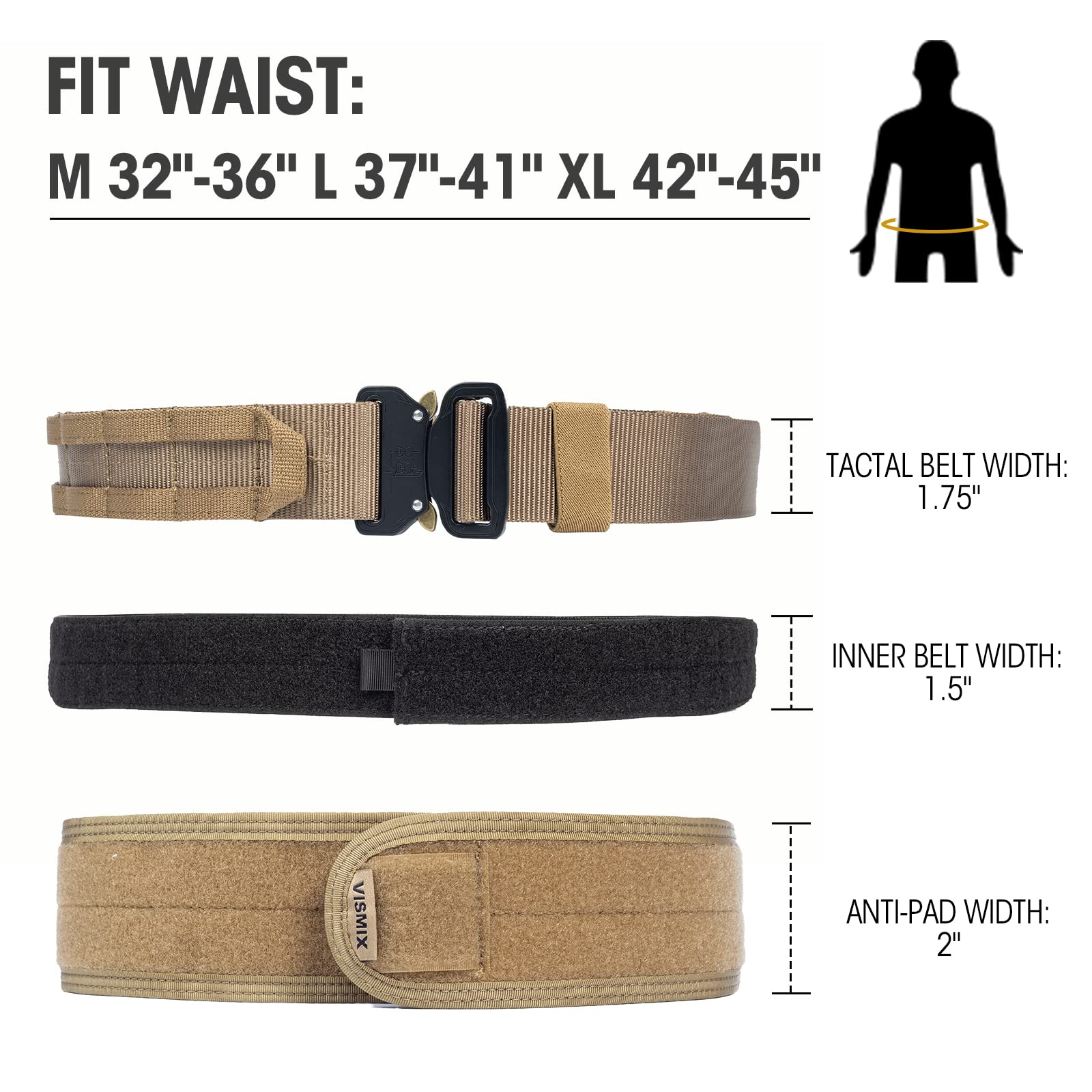 VISMIX Tactical Belt 1.75