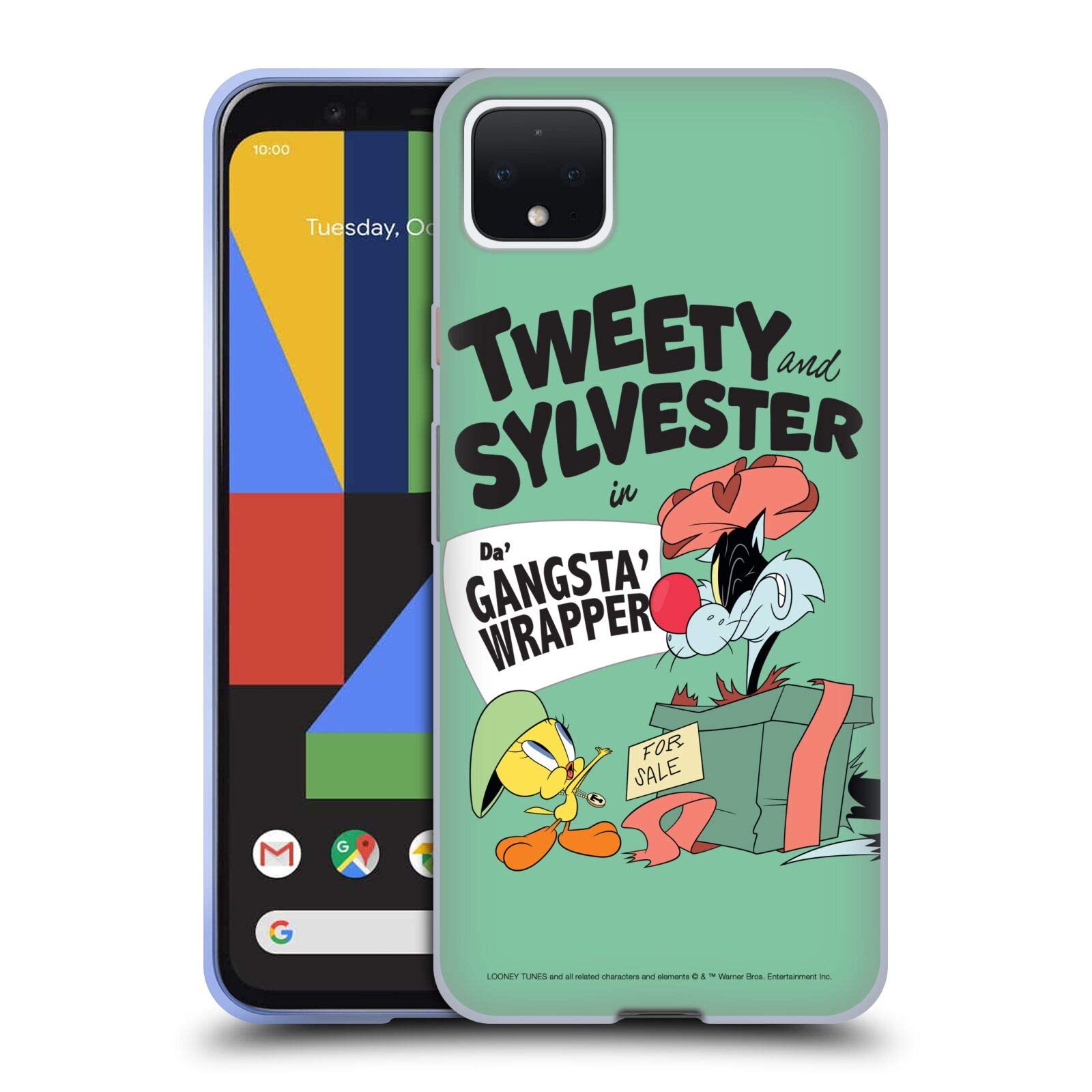 Looney Tunes Tweety & Sylvester Soft Gel Case for Google Pixel 4 XL - Fun & Durable Phone Cover for Fans