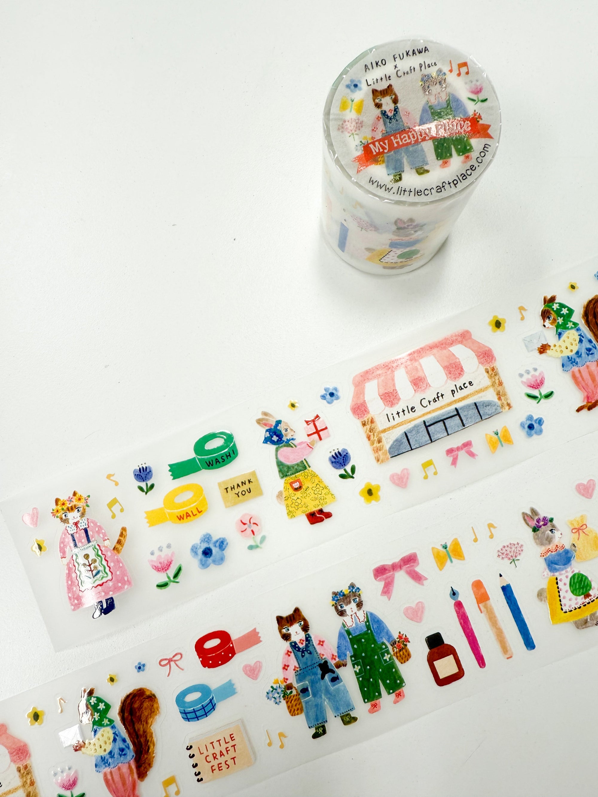 Aiko Fukawa x Little Craft Place Pre-Cut PET Tape - My Happy Place - Perfect for Scrapbooking, Card Making & DIY Crafts