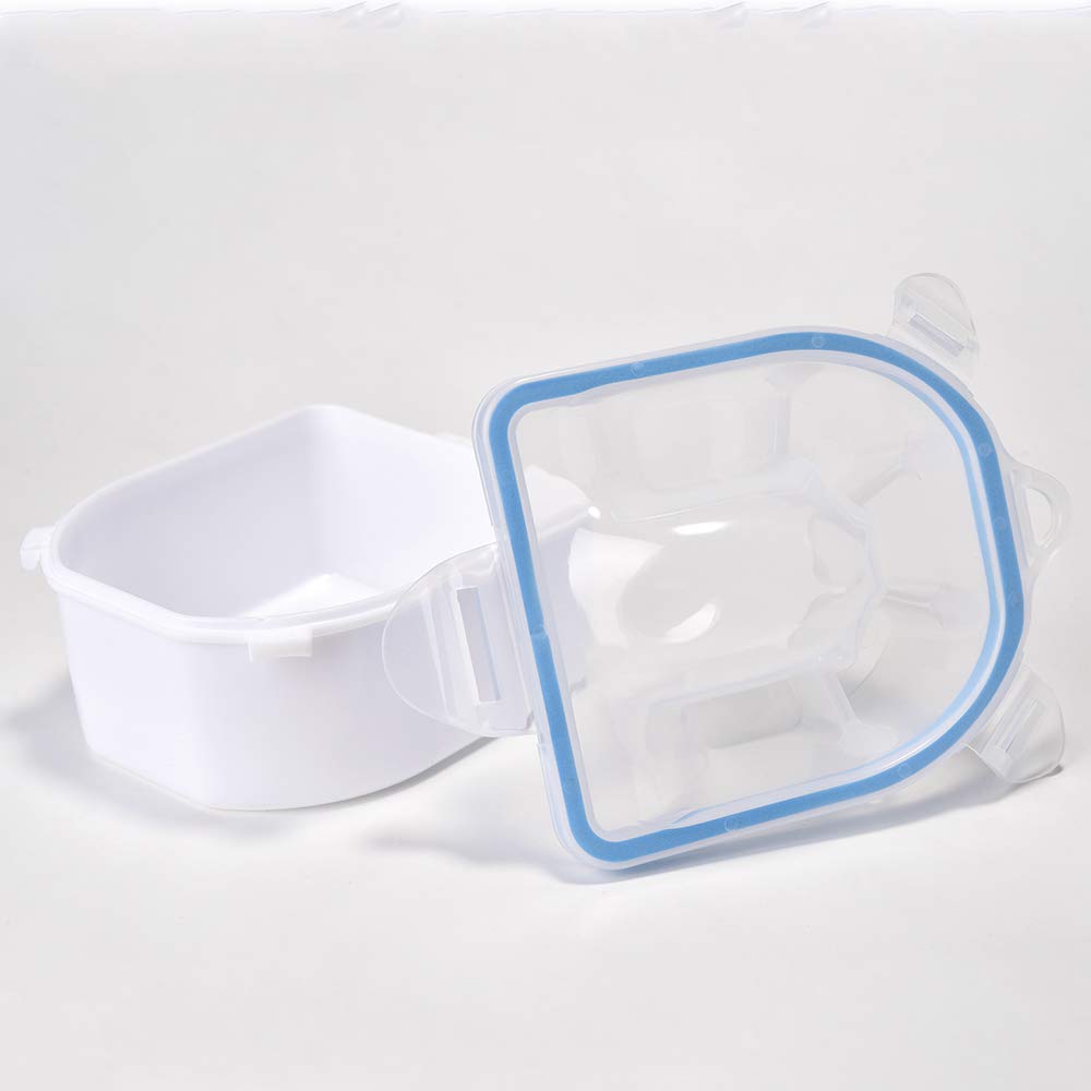 Double Layer Nail Soaking Bowl - Professional Manicure & Pedicure Soak Tray for Nail Polish Removal | Spa Quality Nail Care Tool (Blue) | Perfect for Home Salon, Nail Art & DIY Manicure Treatments