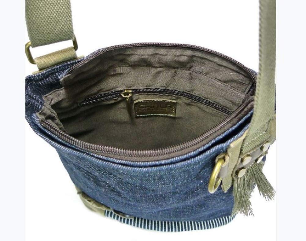 Chala Patch Crossbody Bag for Women - Cute Ladybug Design on Denim, Stylish and Functional Purse for Daily Use, Shopping, and Travel
