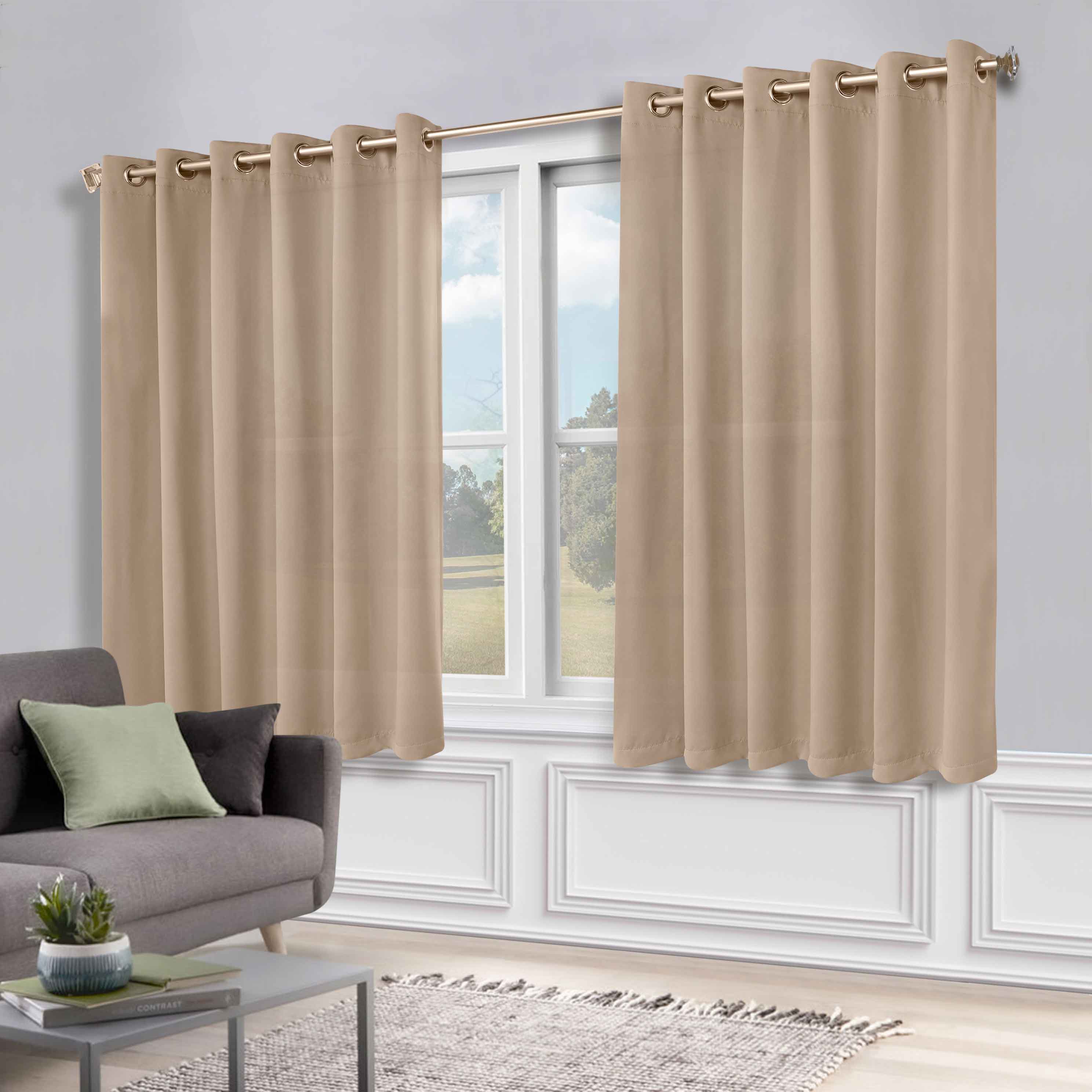 Blackout Curtains Set of 2 - Machine Washable, Room Darkening, Noise Reducing & Thermal Insulated for Bedroom, Nursery & Home Theater