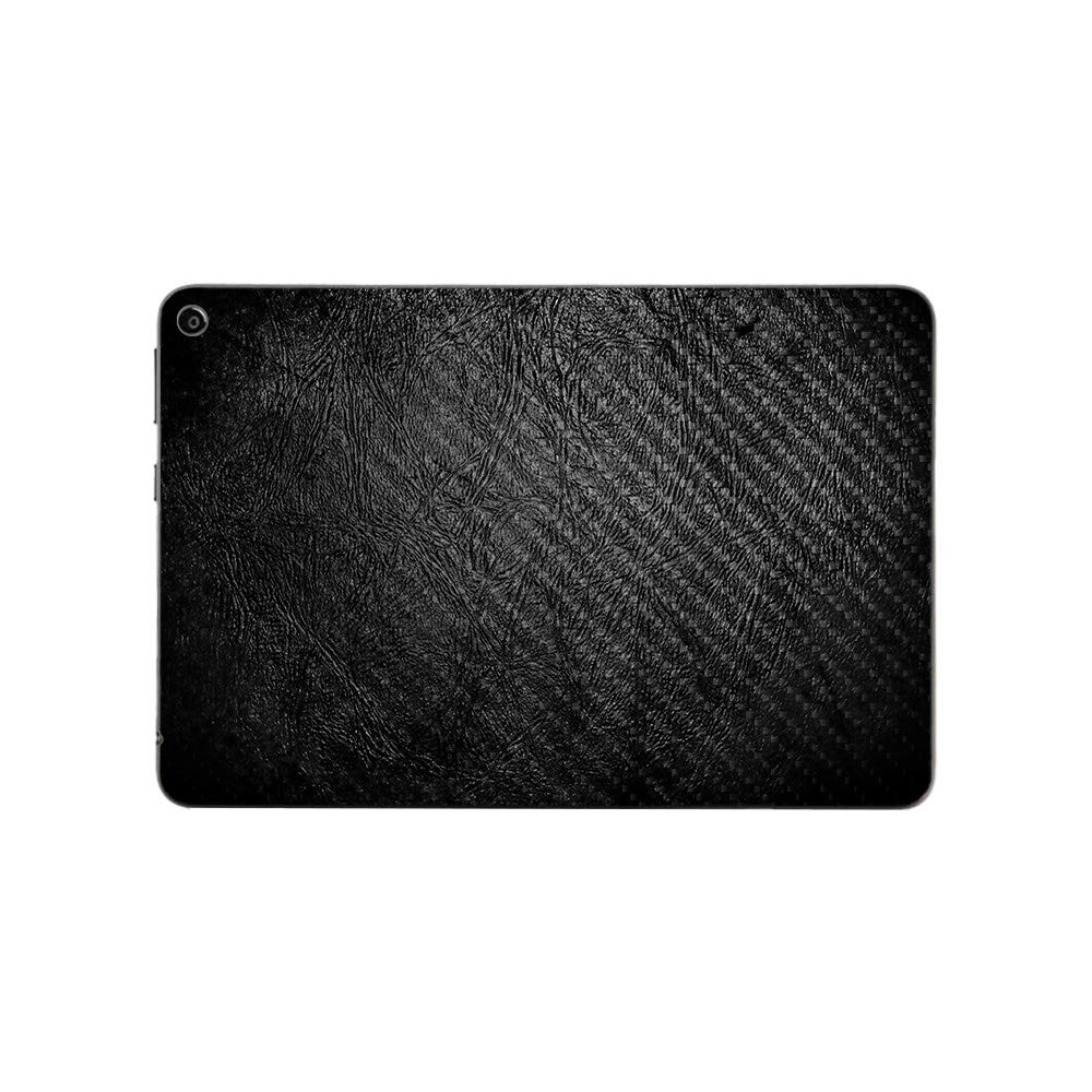 MightySkins Carbon Fiber Skin for Amazon Fire HD 8 (2020) - Black Leather Protective Cover | Durable Textured Finish | Easy to Apply | Made in USA | Perfect for Work, Travel & Everyday Use