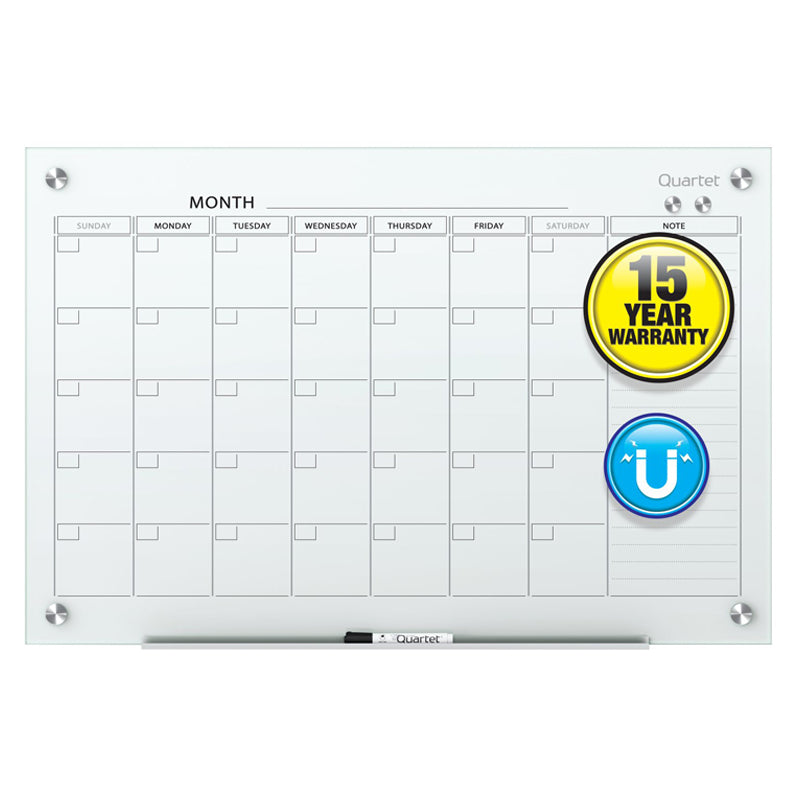 Magnetic Glass Monthly Planner - Reusable Dry Erase Calendar for Home & Office - Perfect for Wall Organization, Planning, and Scheduling