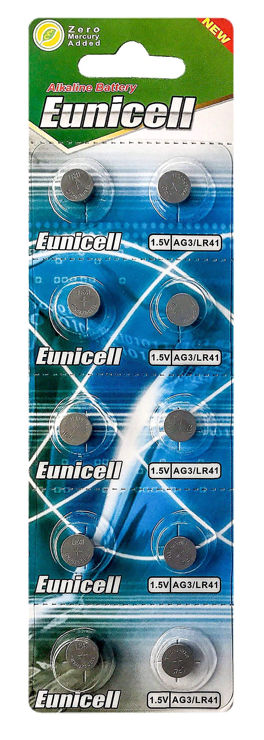 10 Pack AG3 Button Cell Batteries (LR41, SG3, 192/384/392) - Long-Lasting Power for Watches, Calculators, Toys & Small Electronics