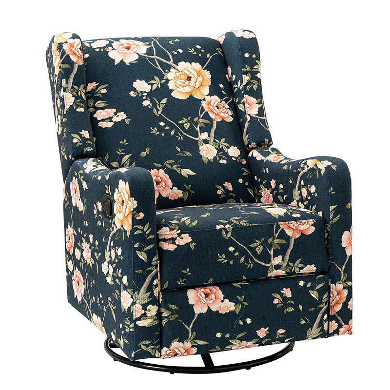 Damian Manual Swivel Glider Recliner Chair - Comfortable Living Room Furniture for Relaxing, Reading & Nursing