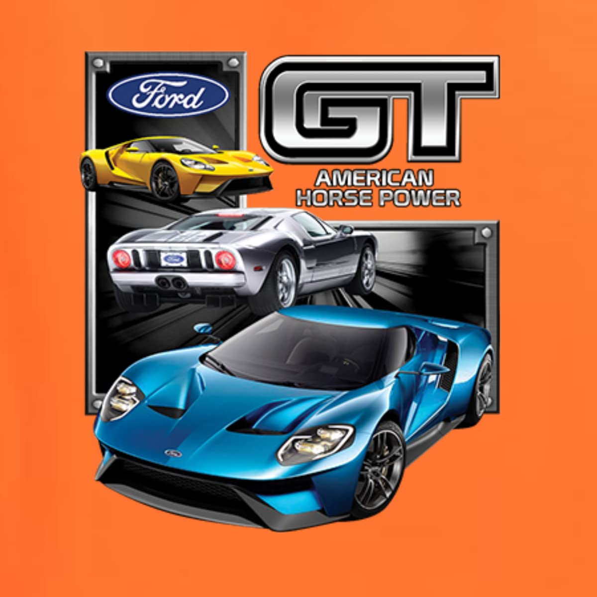 Wild Bobby Ford GT American Horsepower Mustang Cars & Trucks Graphic Hoodie - Unisex Pullover Sweatshirt for Car Enthusiasts & Racing Fans | Perfect for Casual Wear, Car Shows & Gifts