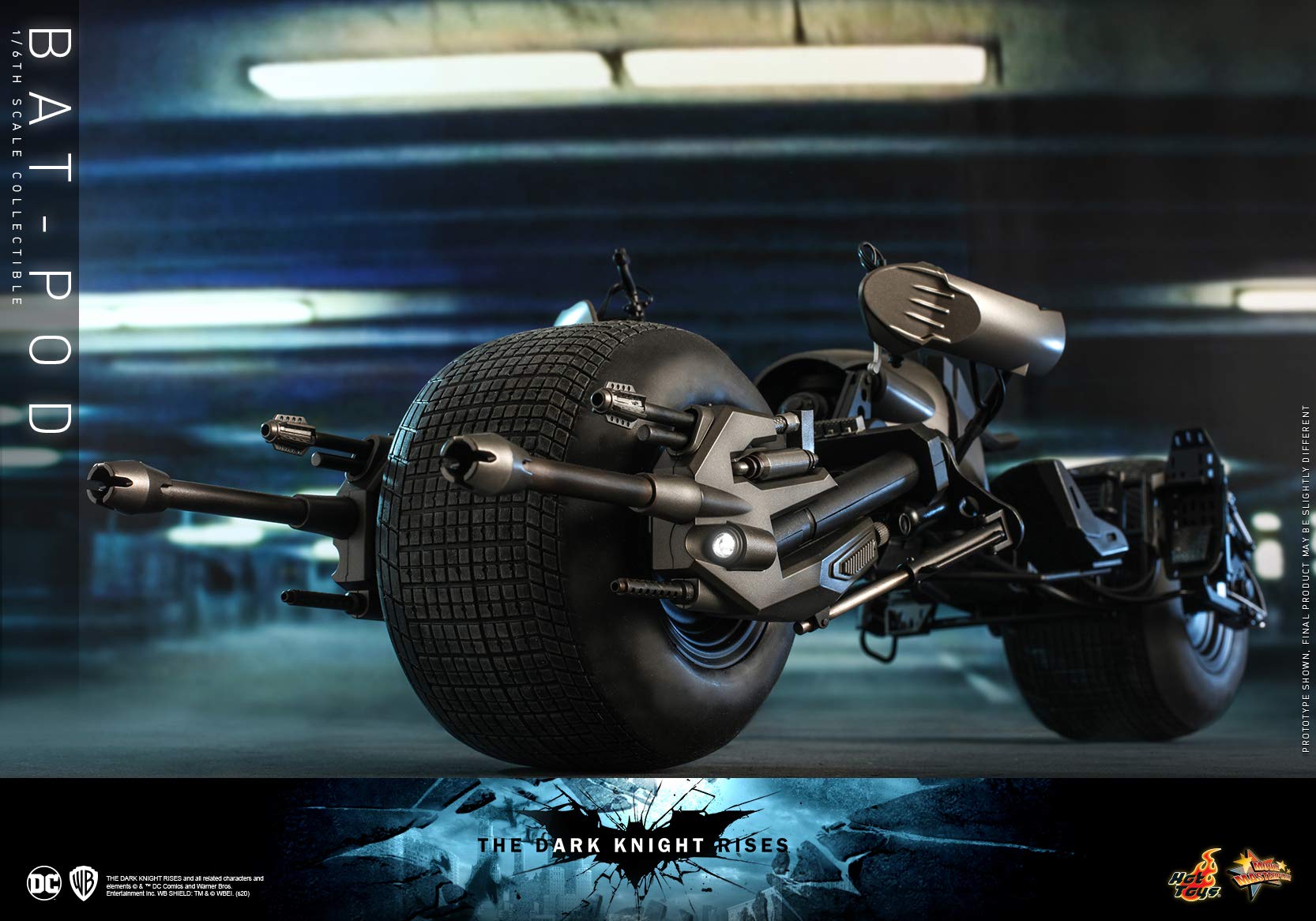 Hot Toys 1:6 Scale Bat-Pod Collectible Figure - The Dark Knight Rises Movie Replica for DC Comics Fans | Perfect for Display, Cosplay and Batman Merchandise Collection