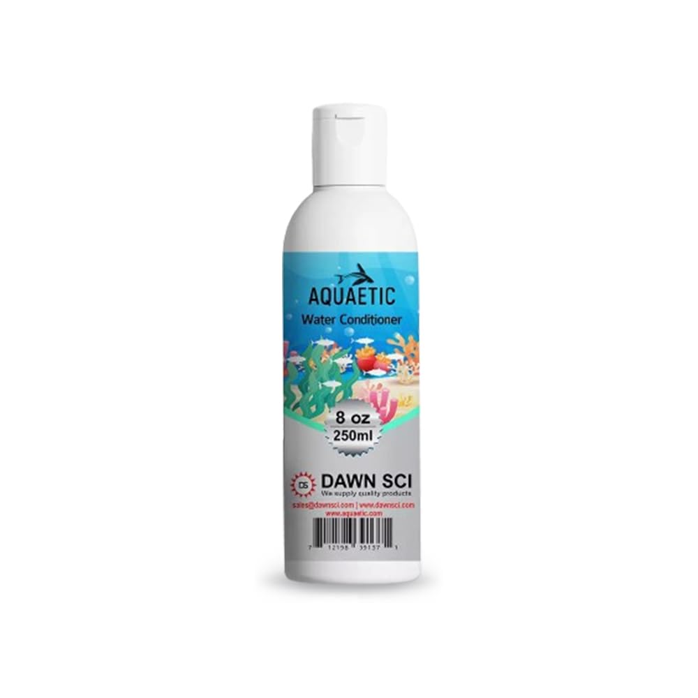 91371 Aquaetic Water Conditioner 8-Ounce Bottle - Removes Chlorine & Heavy Metals for Fish Tanks, Ponds & Aquariums | Safe for Freshwater & Saltwater Fish
