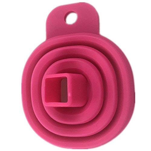 Heat Resistant Collapsible Silicone Funnel - Foldable Kitchen Funnel for Oil, Liquid, Syrup - Space Saving Bathroom & Cooking Essential (Pack of 2) - Perfect for Baking, DIY Projects & Home Organization