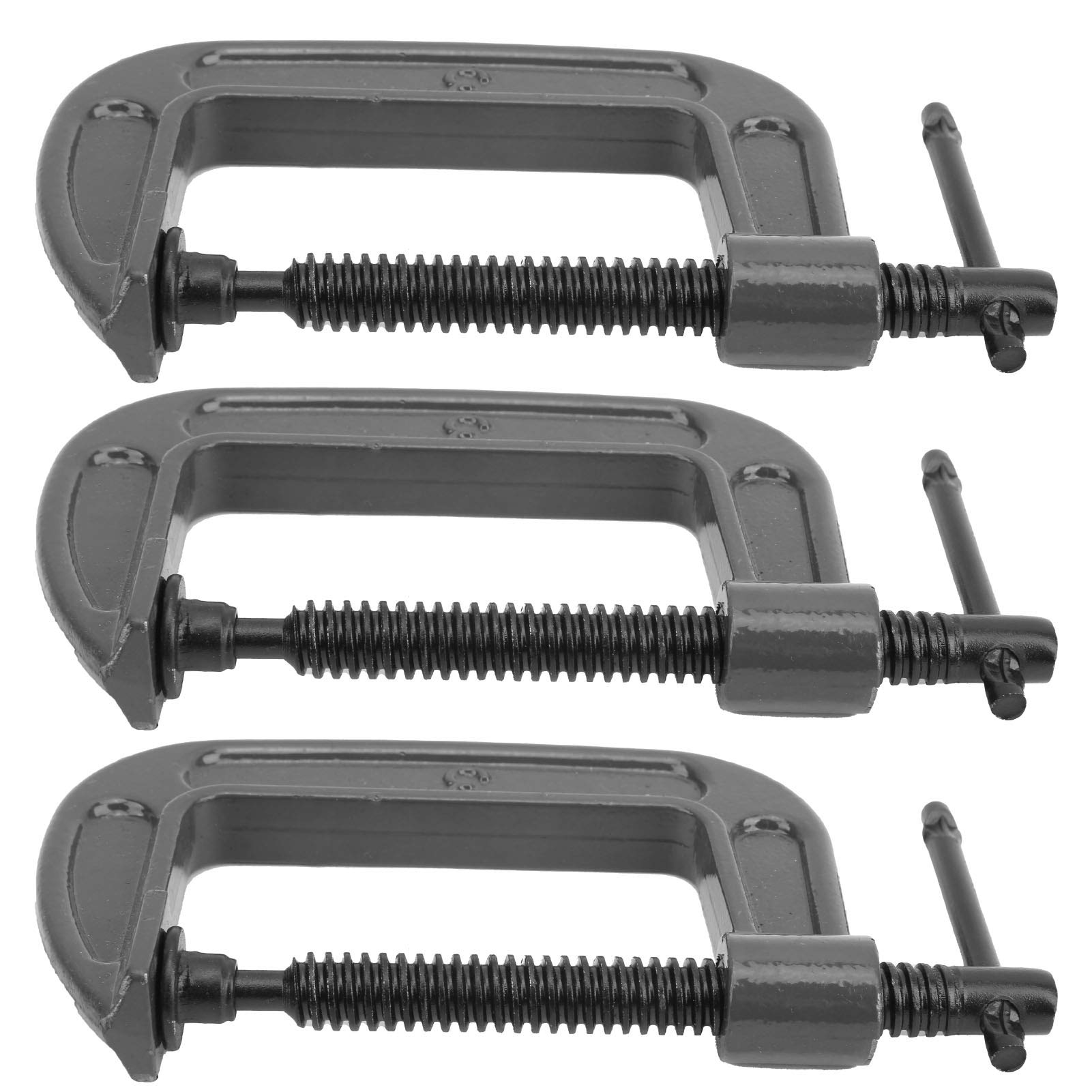 Heavy Duty C Clamp - Industrial Strength Rust-Resistant Malleable Steel Clamp with High Hardness Quenching for Woodworking, Carpentry, and Construction Projects - Perfect for DIY, Furniture Making, and Metalworking